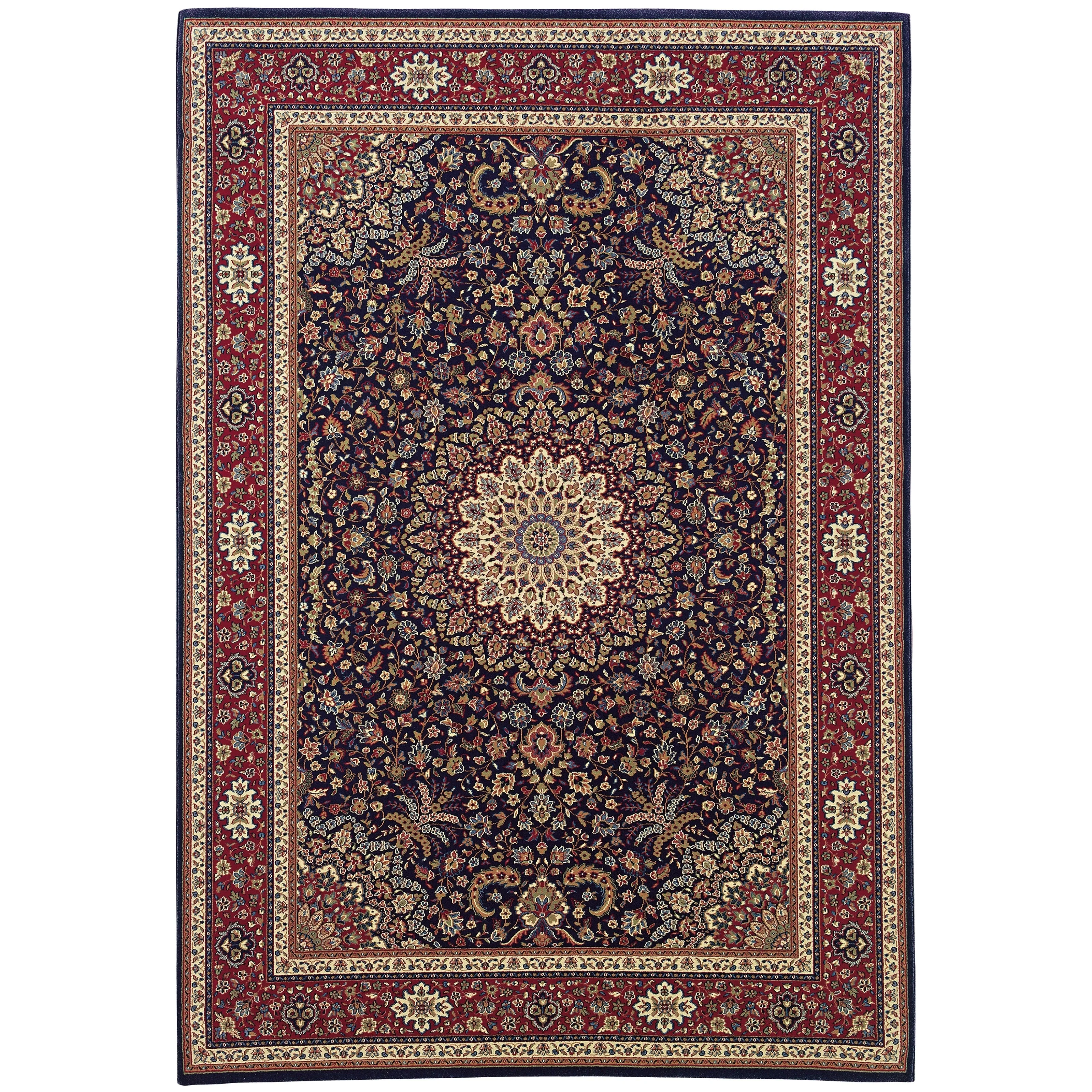 Style Haven Annapolis Persian Flair Blue/ Red Rug