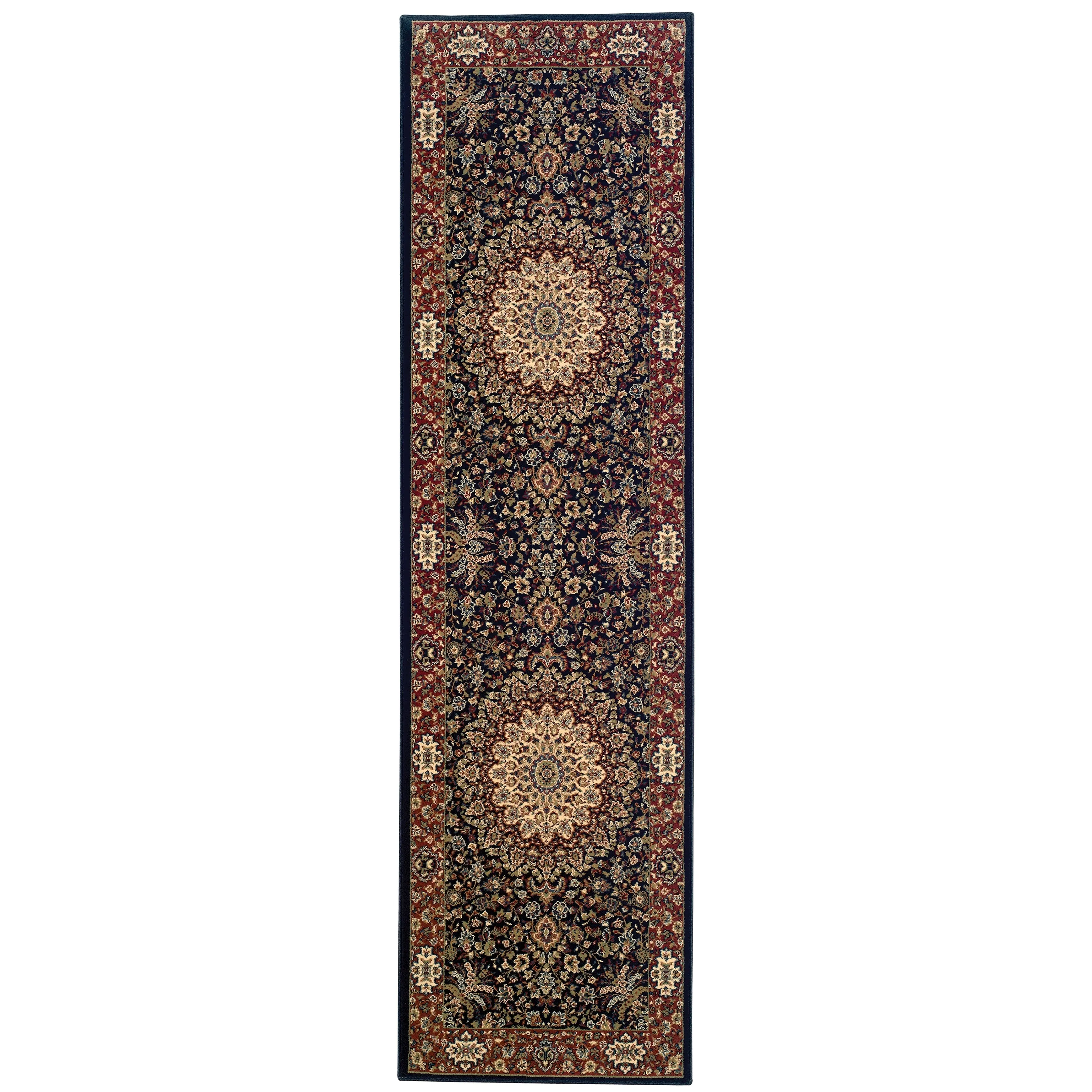 Style Haven Annapolis Persian Flair Blue/ Red Rug