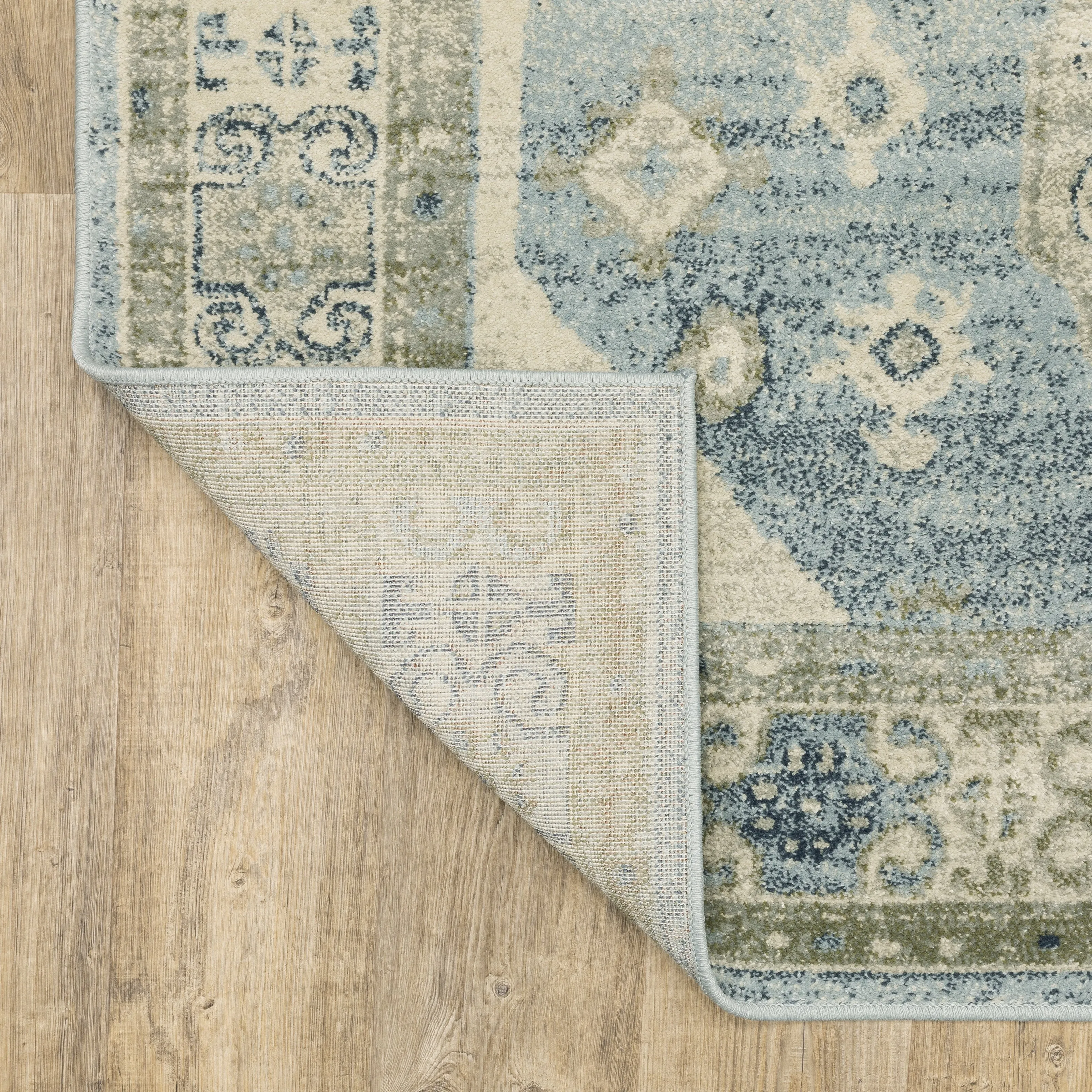 Style Haven Bassel Bordered Medallion Blue/ Grey Indoor Area Rug