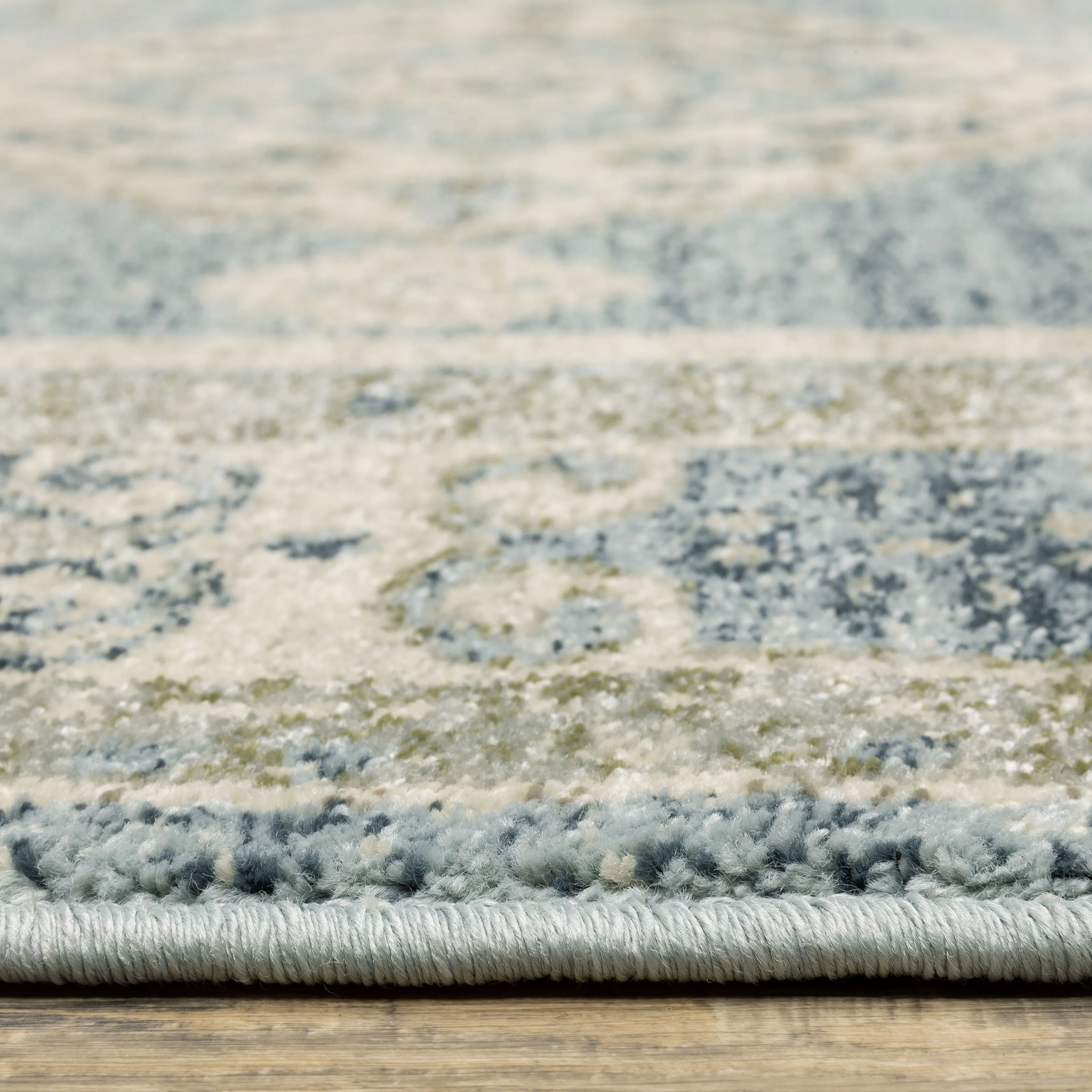 Style Haven Bassel Bordered Medallion Blue/ Grey Indoor Area Rug