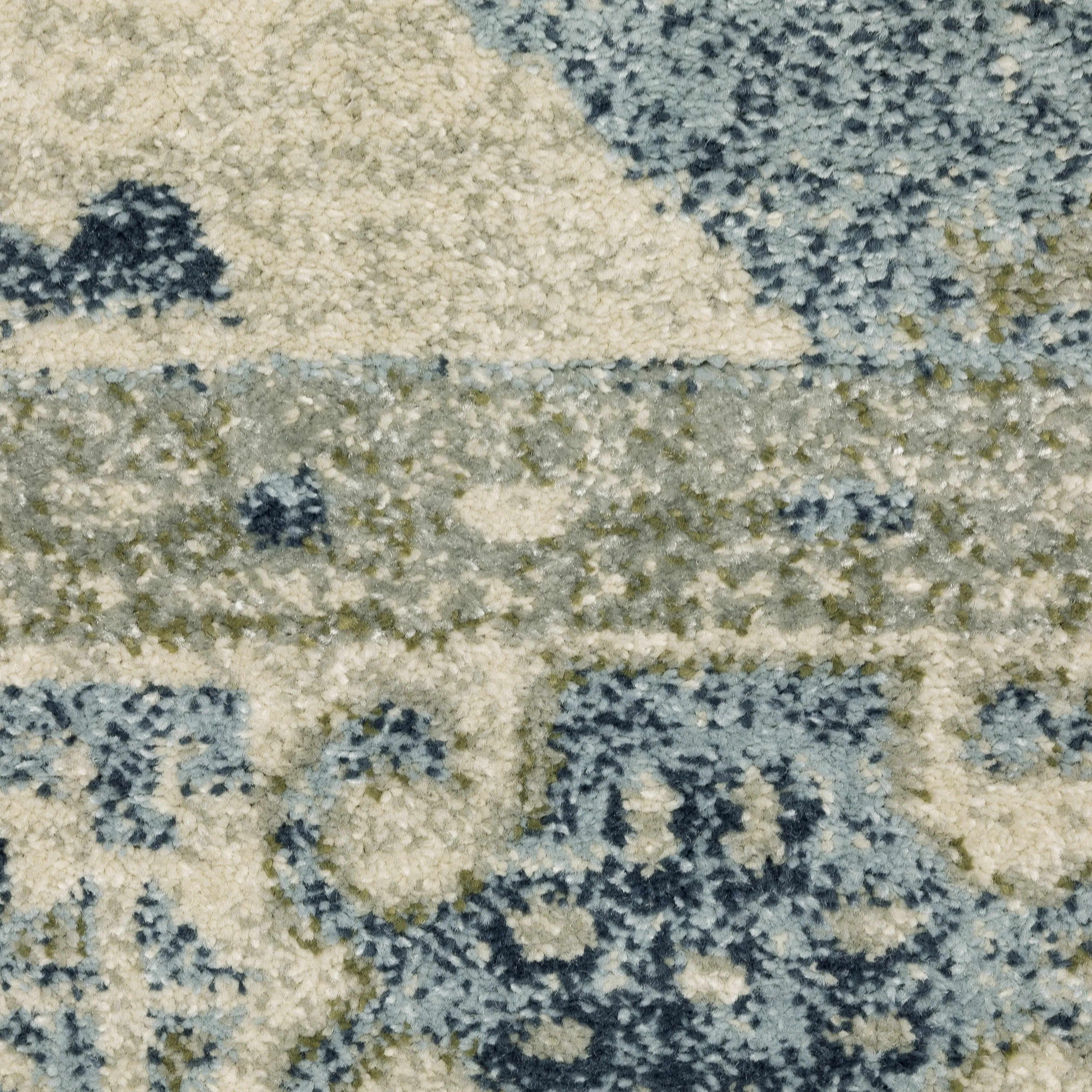 Style Haven Bassel Bordered Medallion Blue/ Grey Indoor Area Rug