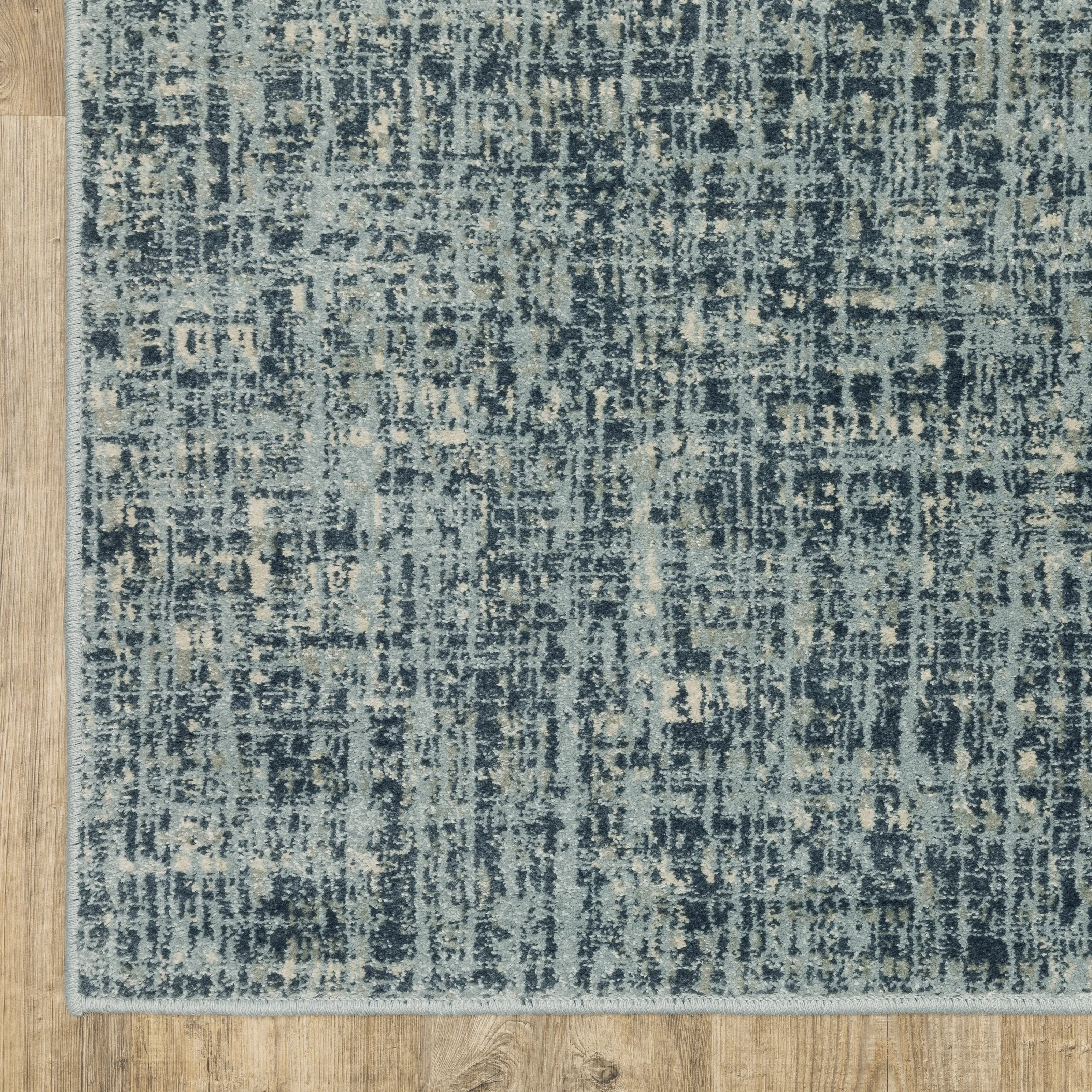 Style Haven Bassel Etched Striped Teal/ Grey Indoor Area Rug