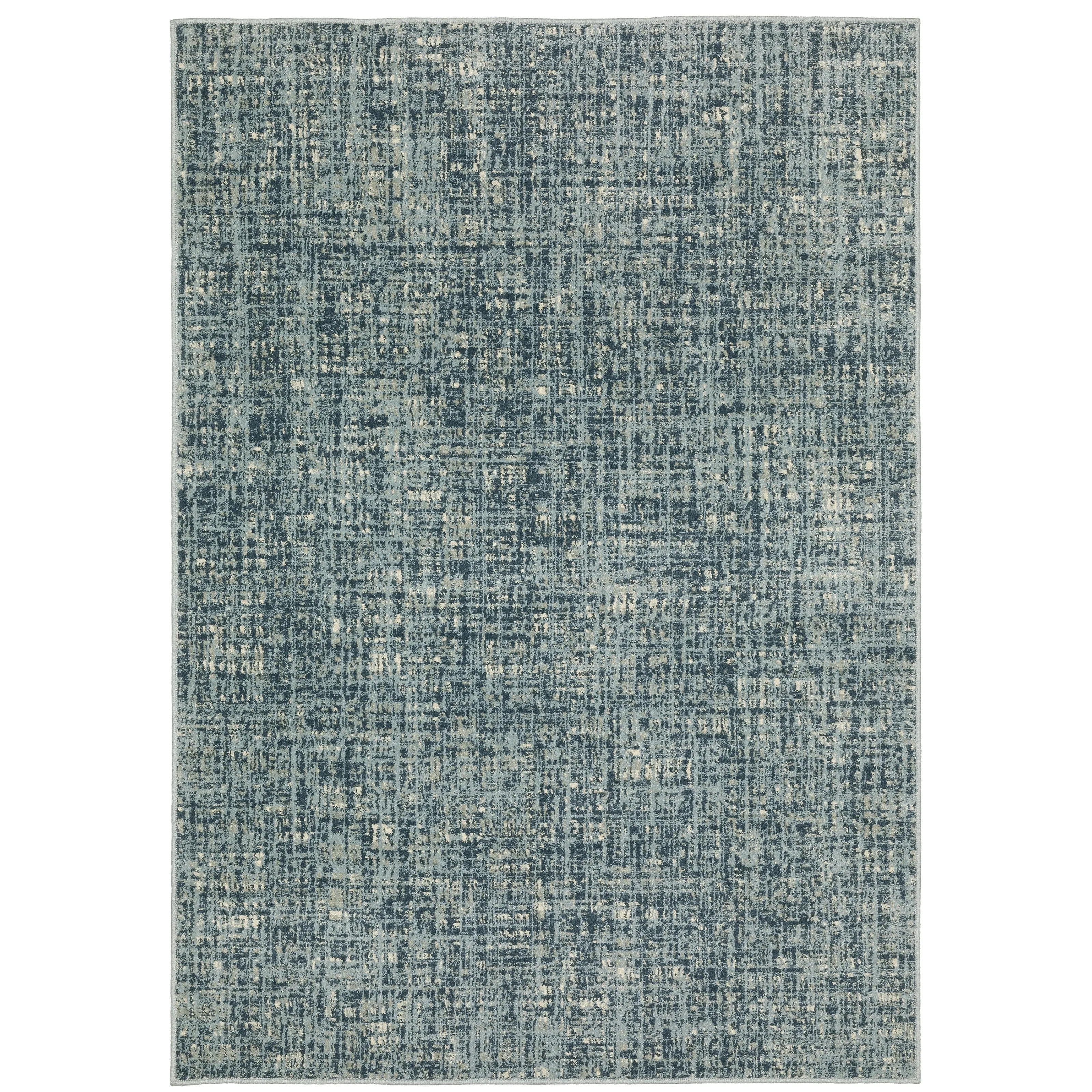 Style Haven Bassel Etched Striped Teal/ Grey Indoor Area Rug
