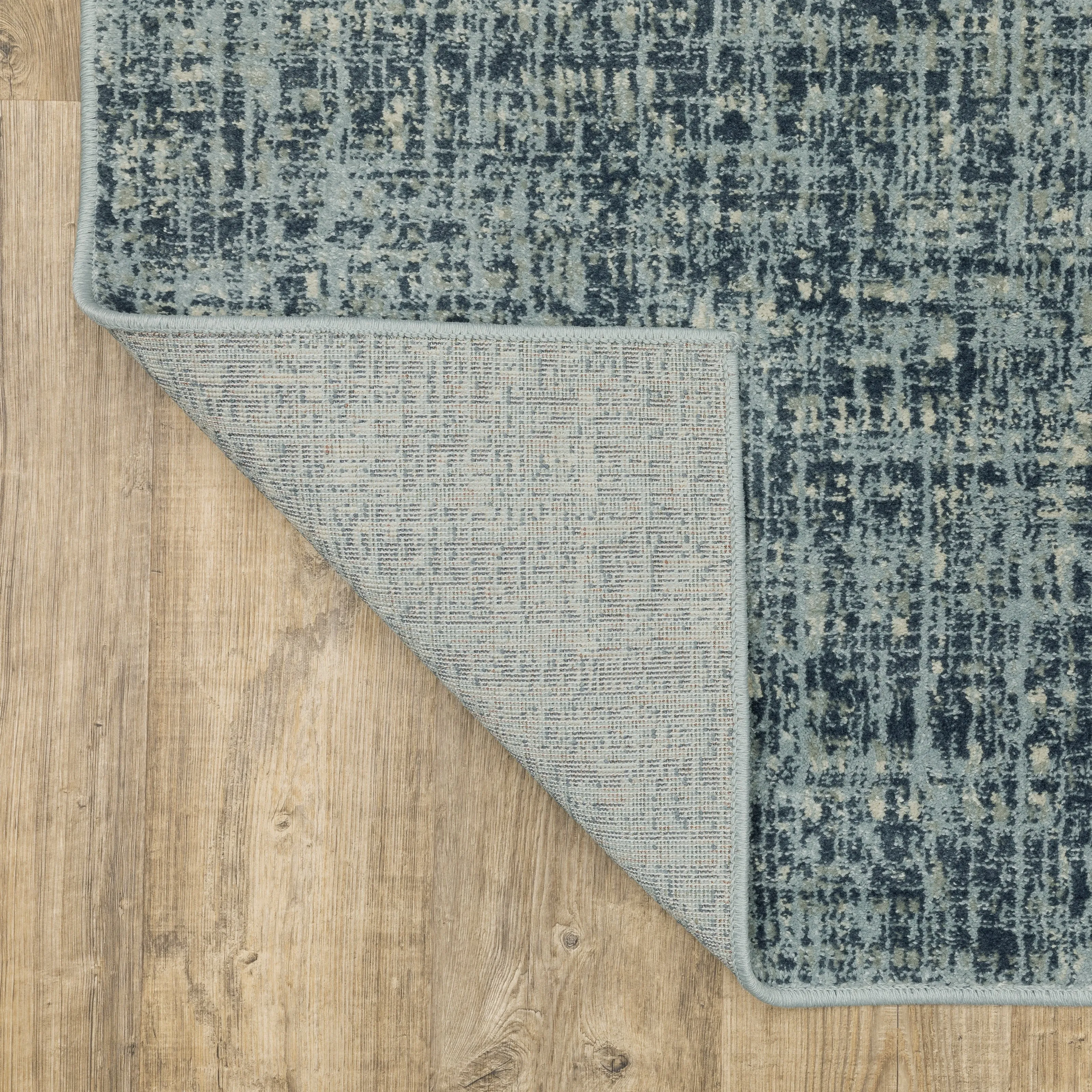 Style Haven Bassel Etched Striped Teal/ Grey Indoor Area Rug