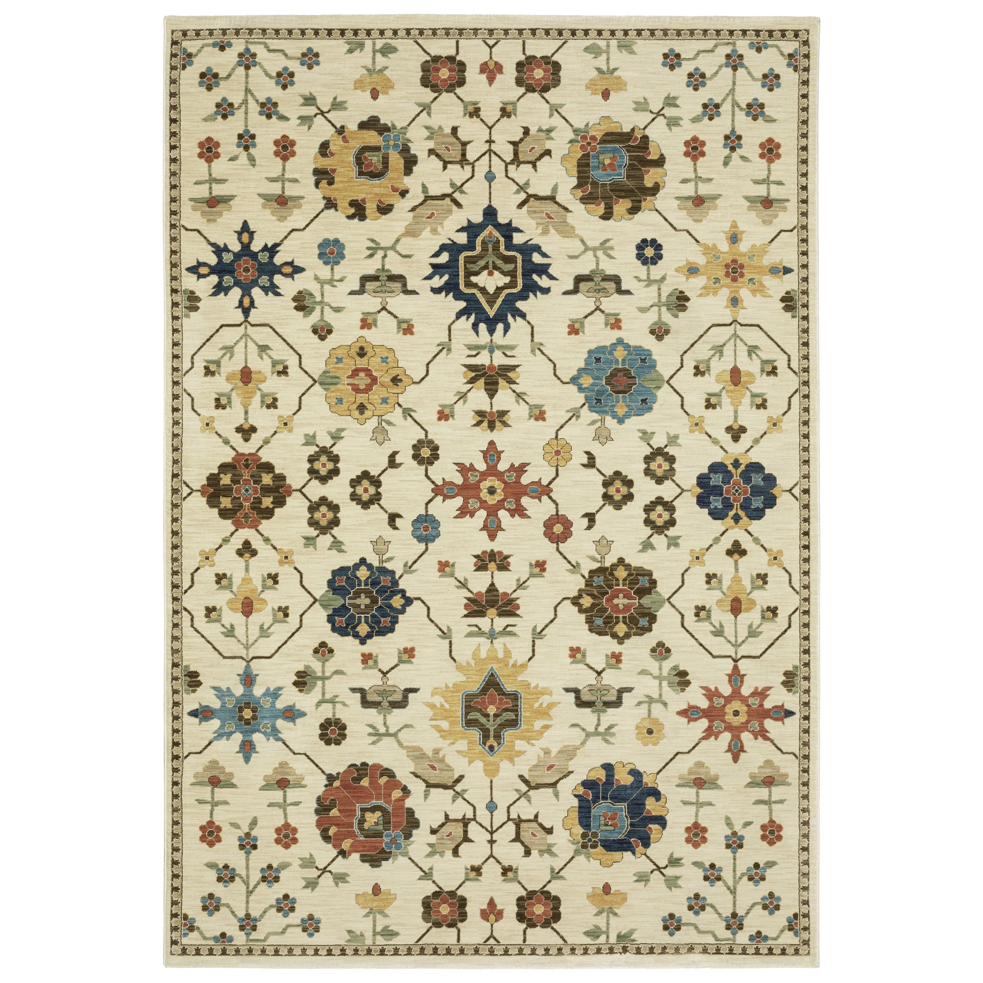 Style Haven Federica Bohemian Oriental Fringe Edge Area Rug