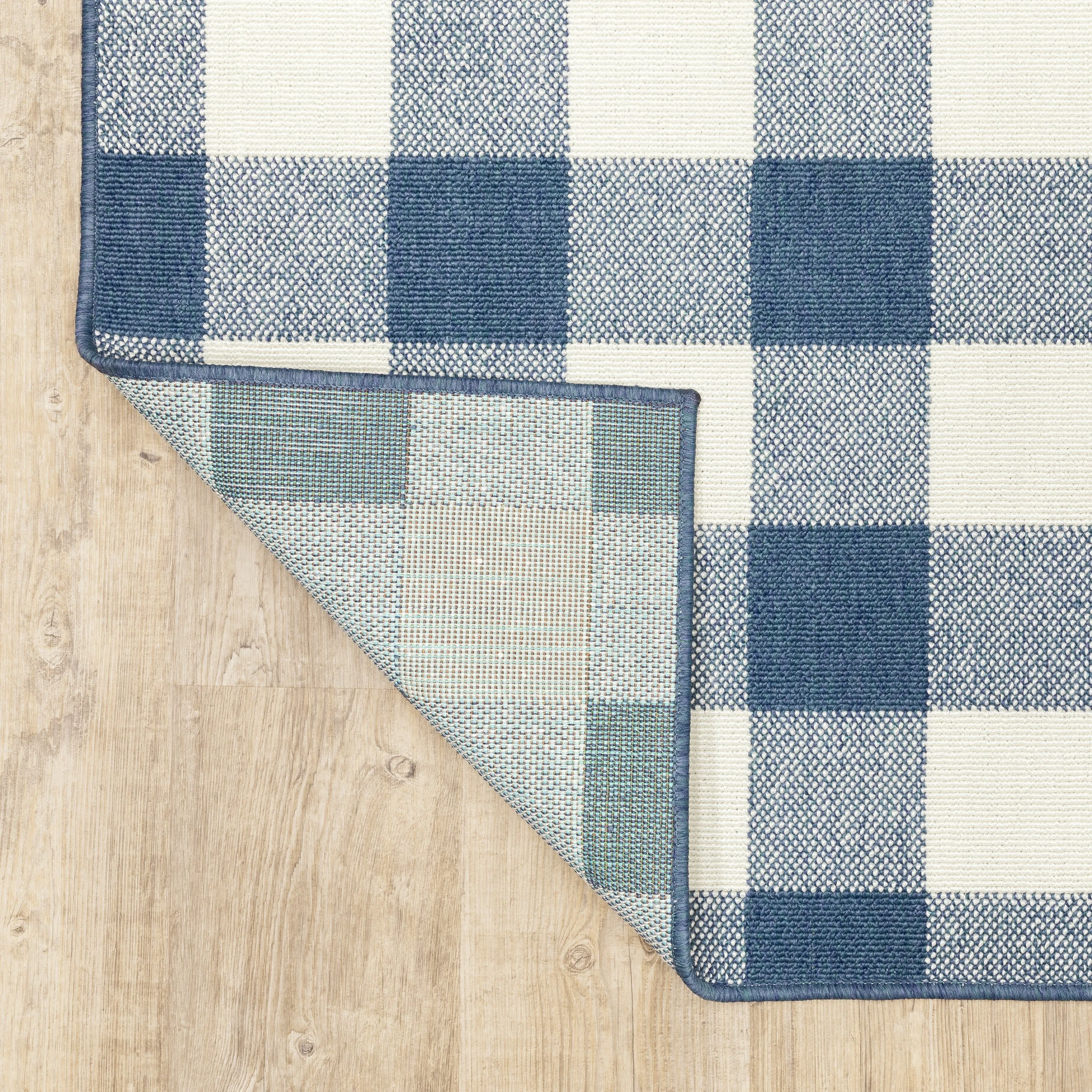 Style Haven Gingham Check Indoor/Outdoor Area Rug..