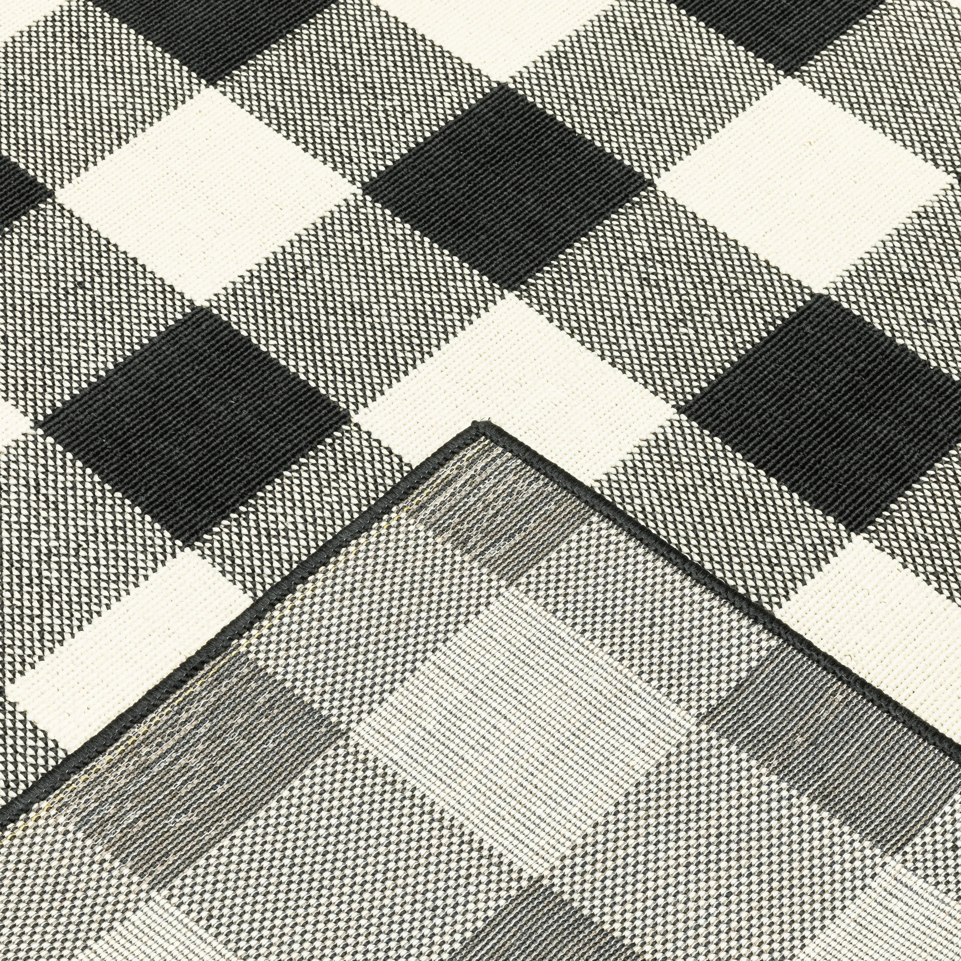 Style Haven Gingham Check Indoor/Outdoor Area Rug..