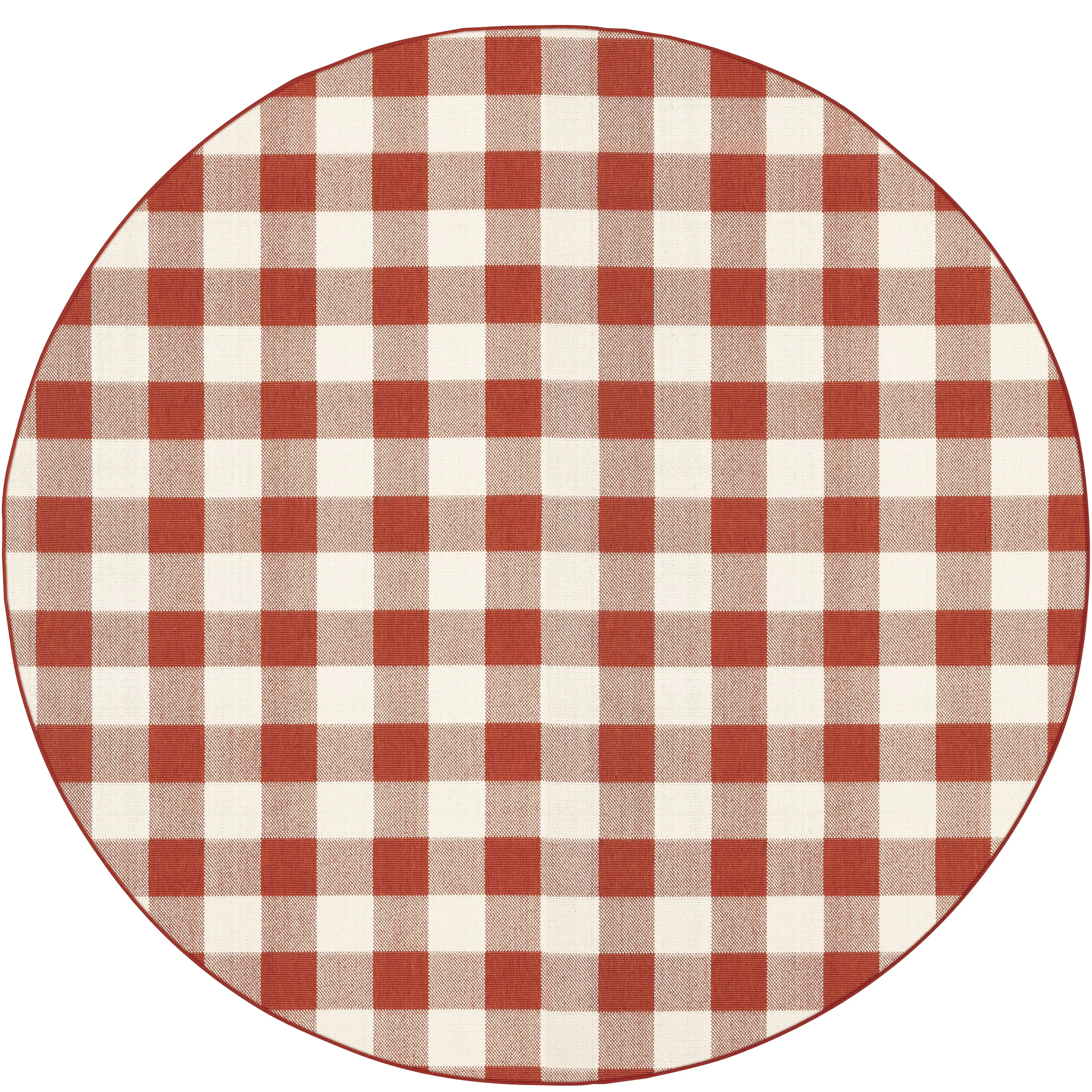 Style Haven Gingham Check Indoor/Outdoor Area Rug..