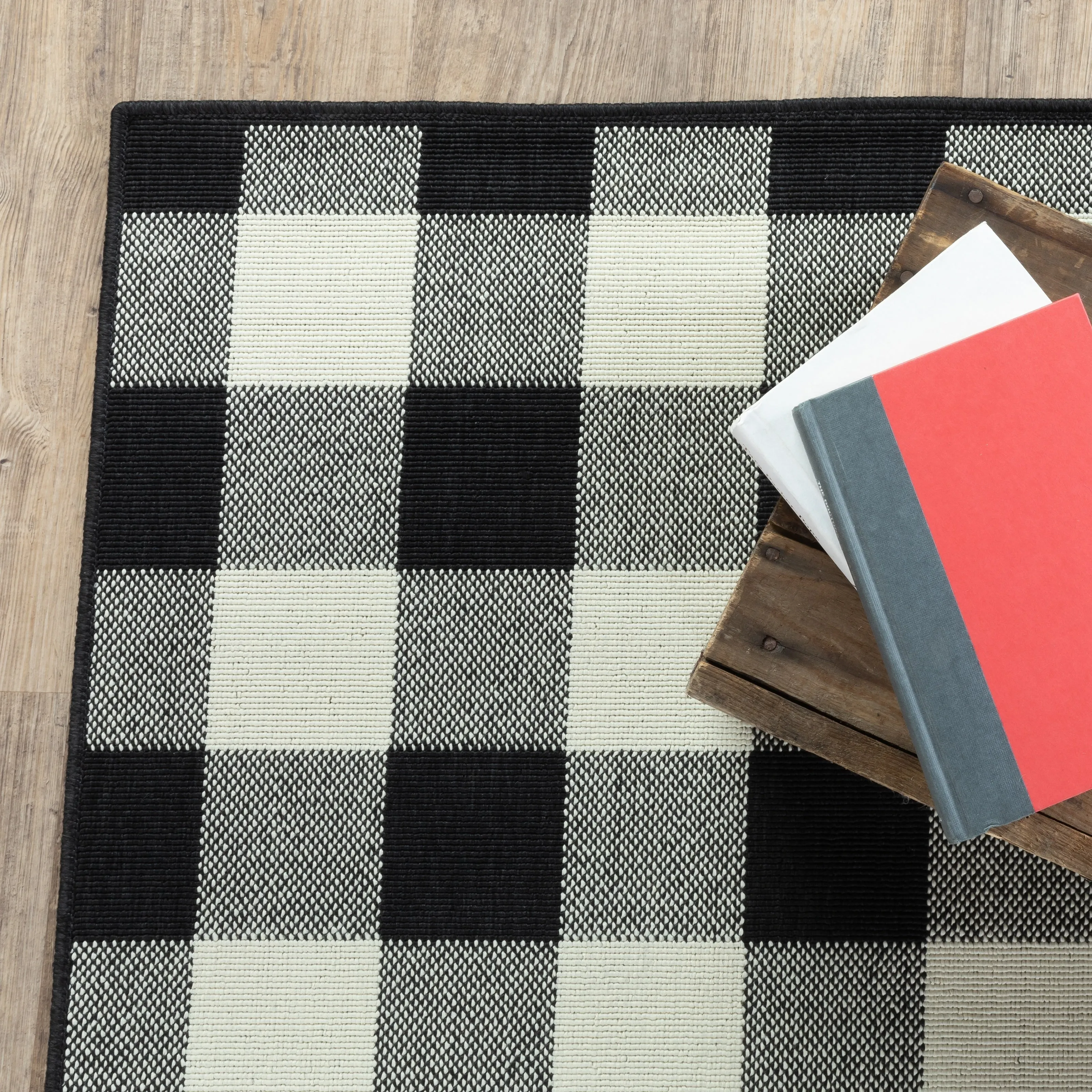 Style Haven Gingham Check Indoor/Outdoor Area Rug..