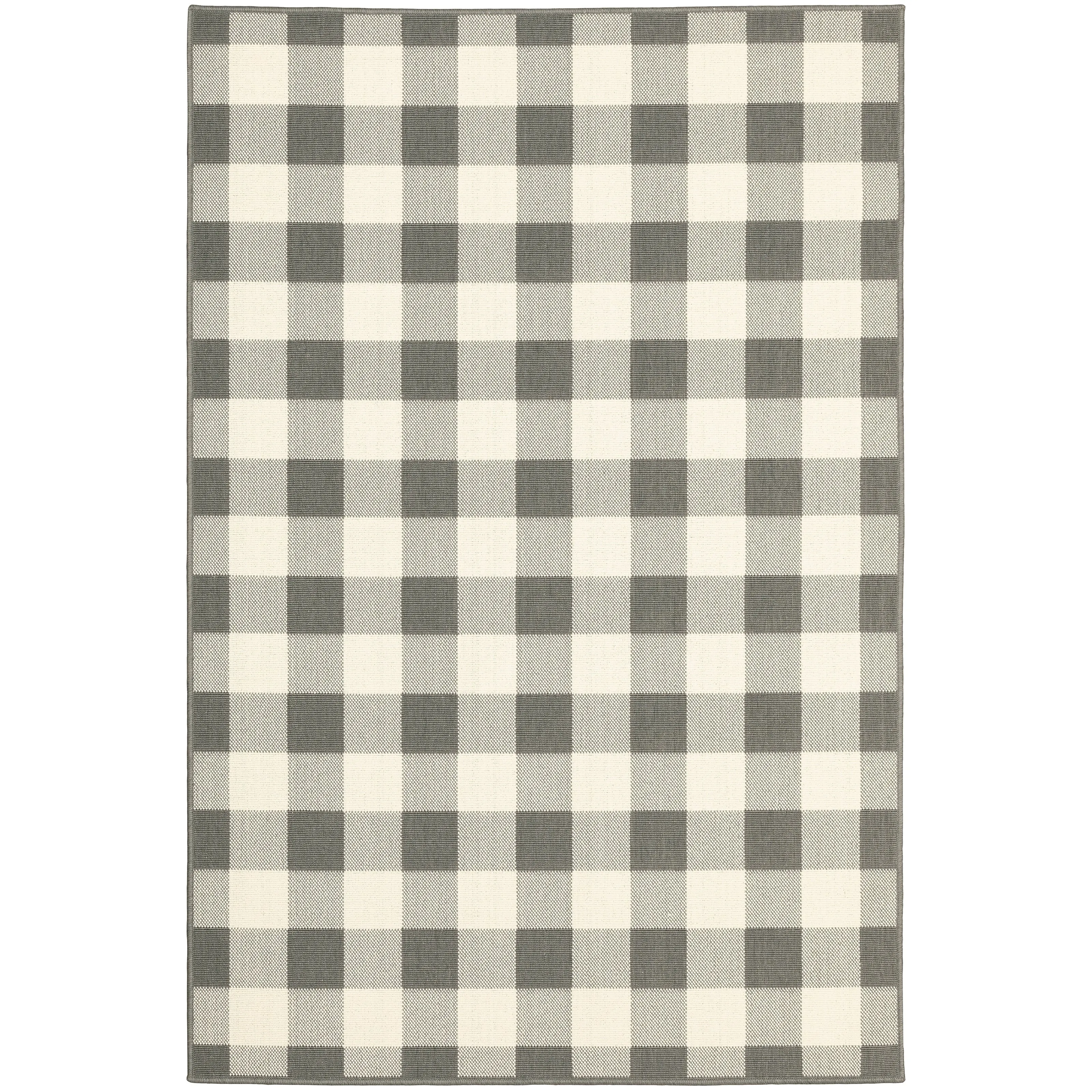 Style Haven Gingham Check Indoor/Outdoor Area Rug..