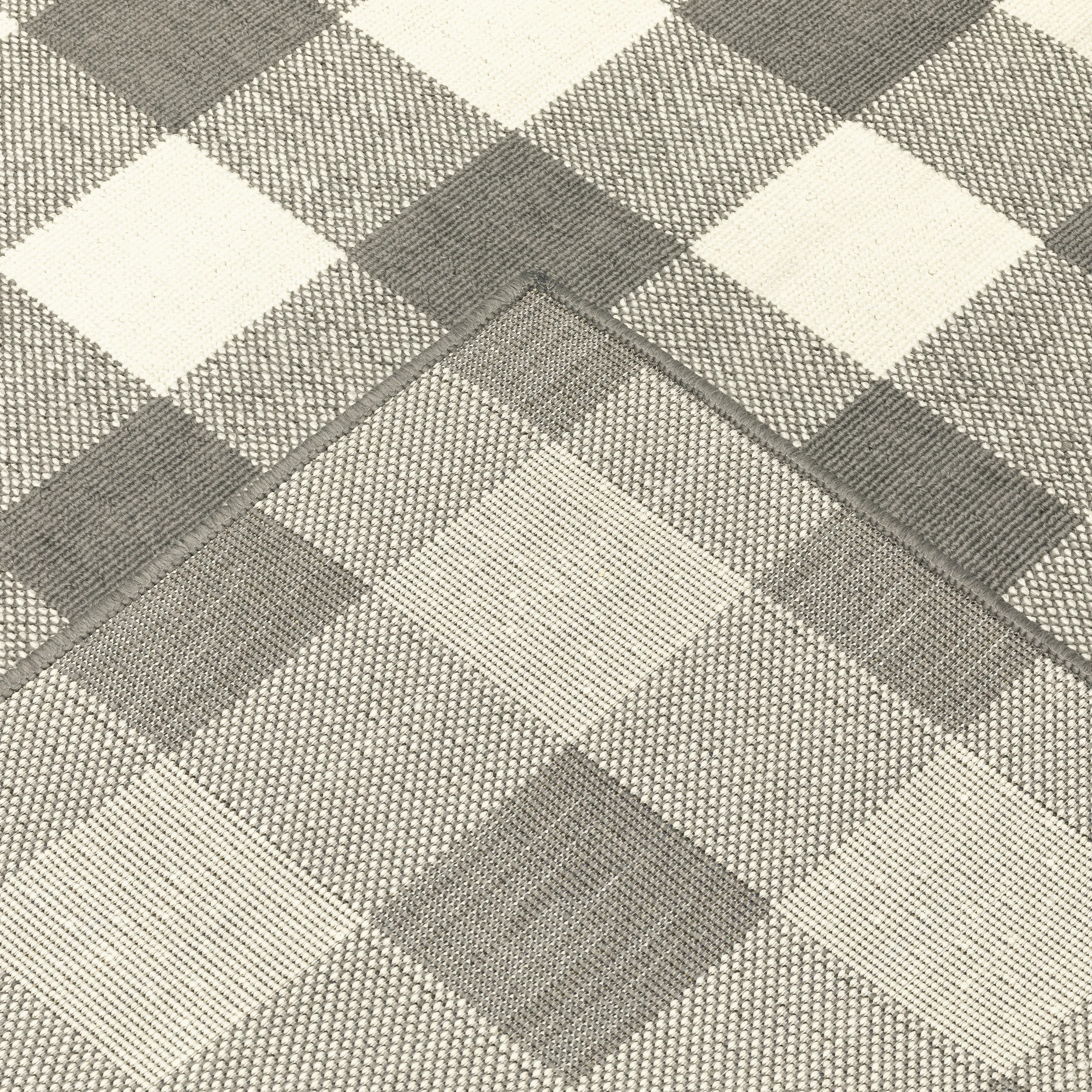 Style Haven Gingham Check Indoor/Outdoor Area Rug..