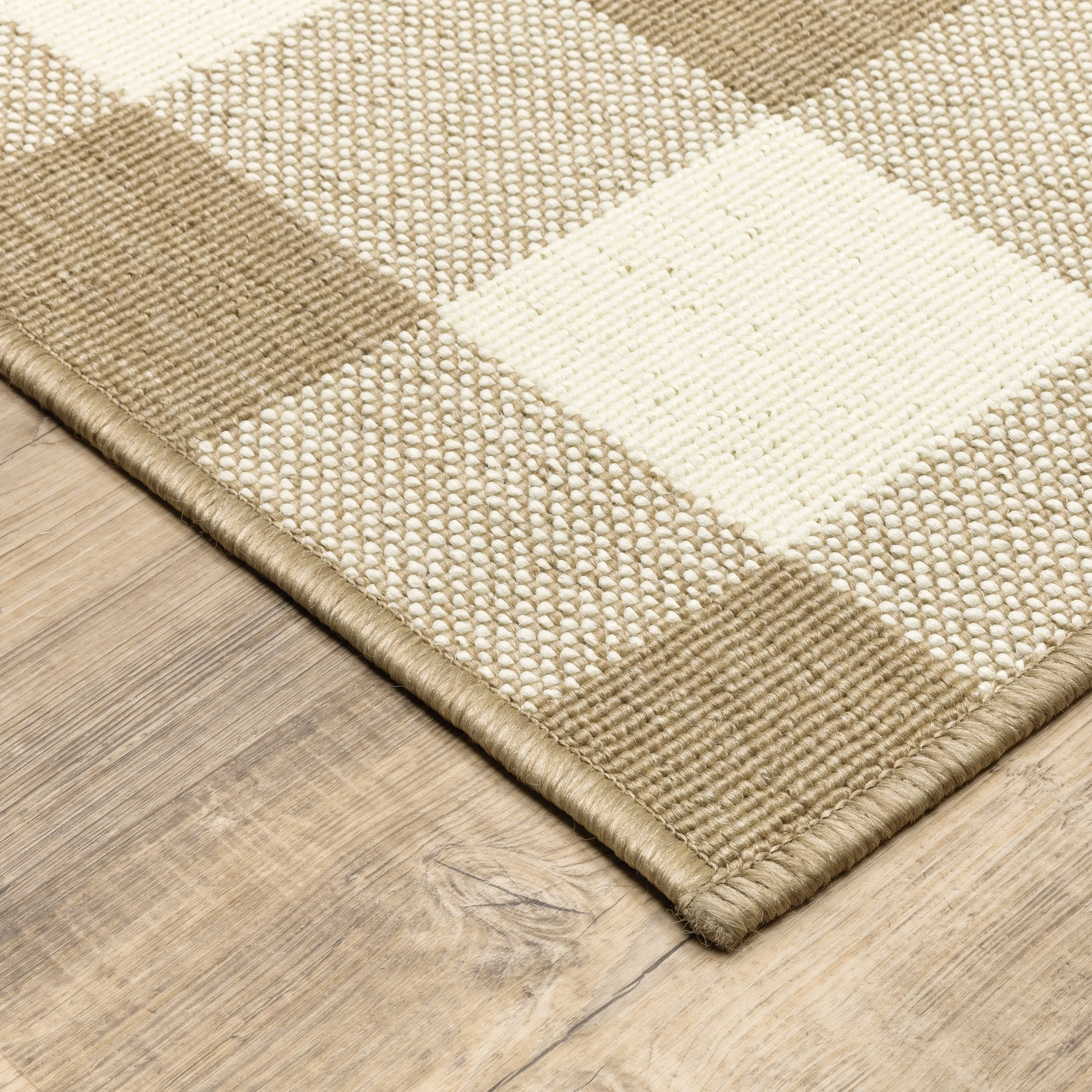 Style Haven Gingham Check Indoor/Outdoor Area Rug..