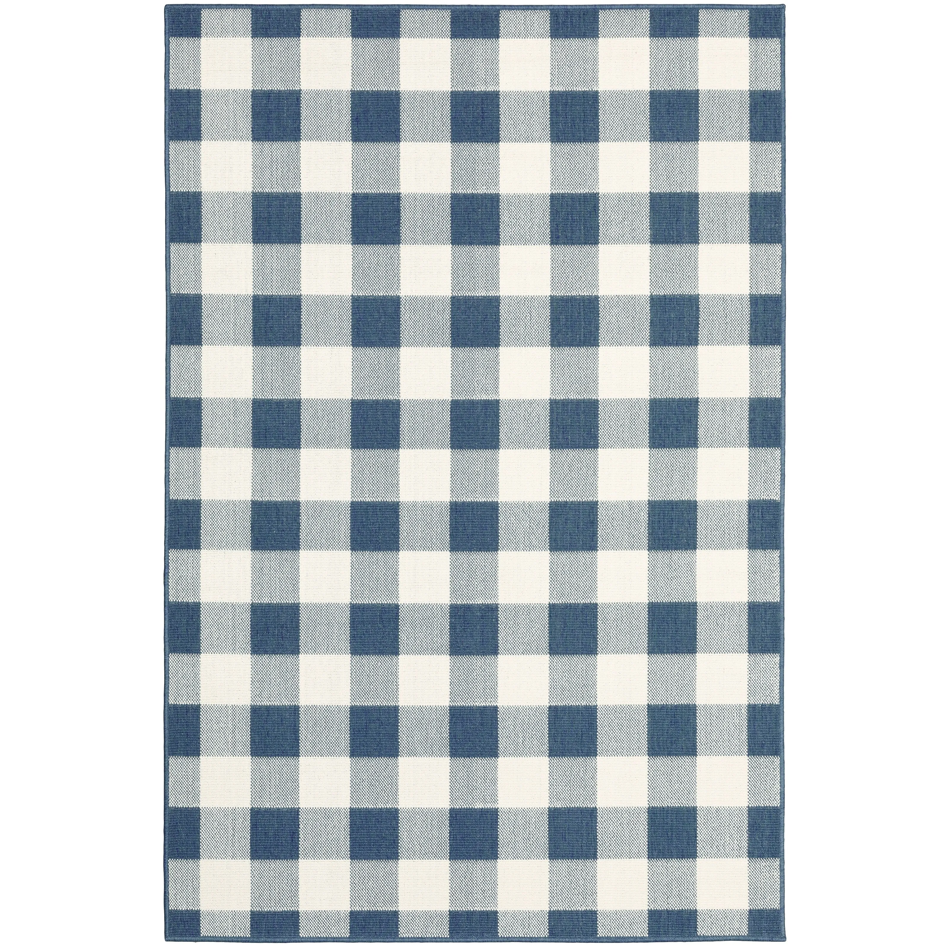 Style Haven Gingham Check Indoor/Outdoor Area Rug..