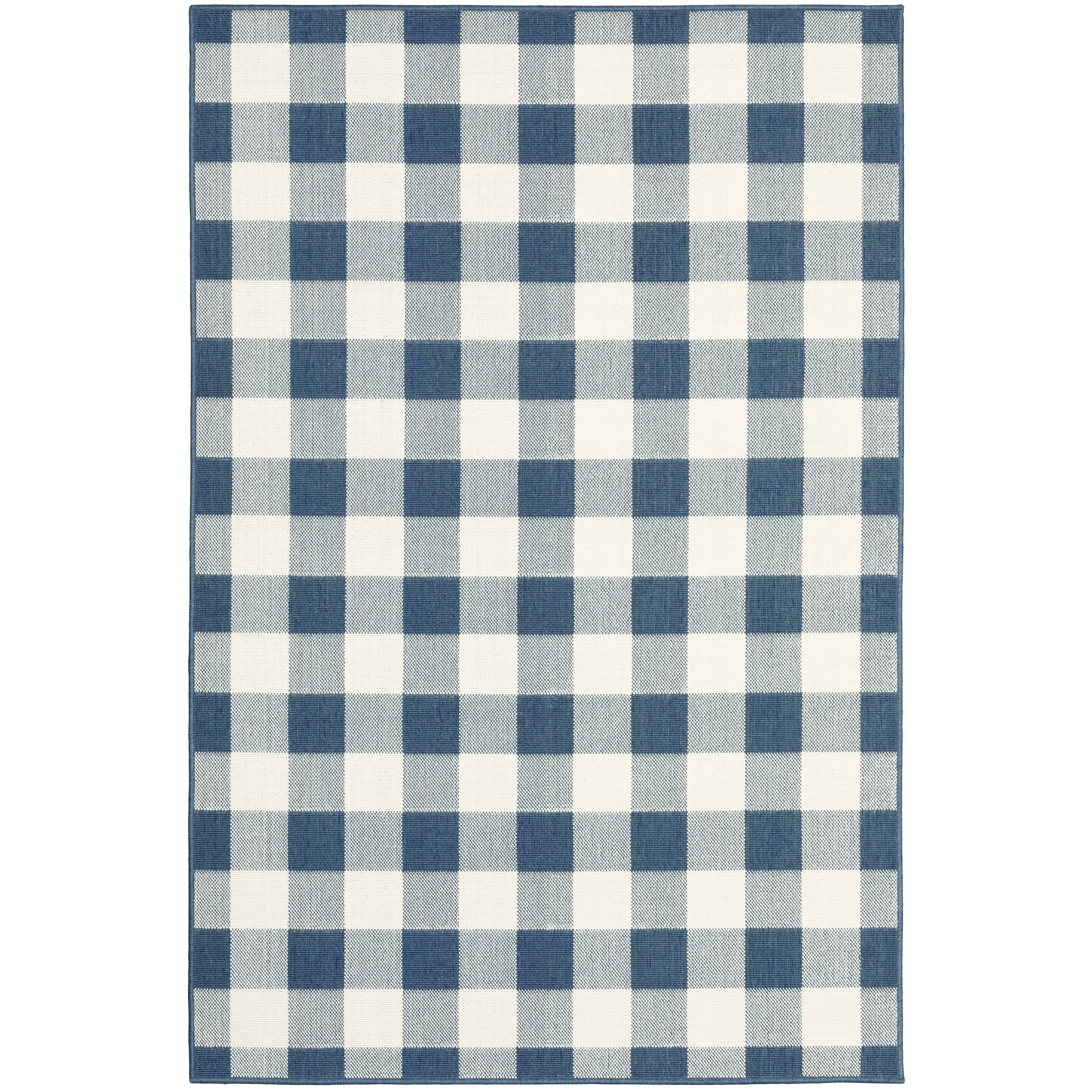 Style Haven Gingham Check Indoor/Outdoor Area Rug..