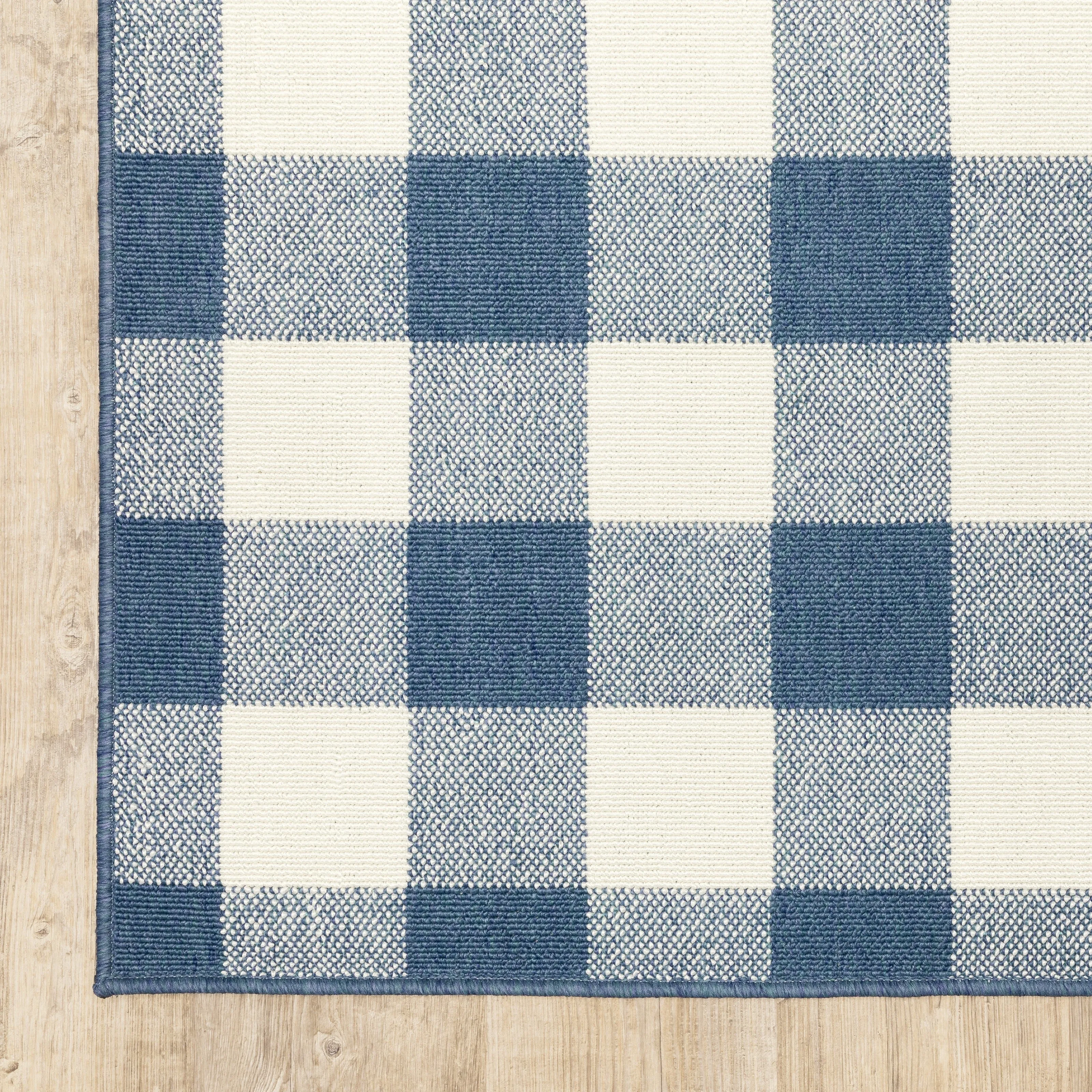 Style Haven Gingham Check Indoor/Outdoor Area Rug..