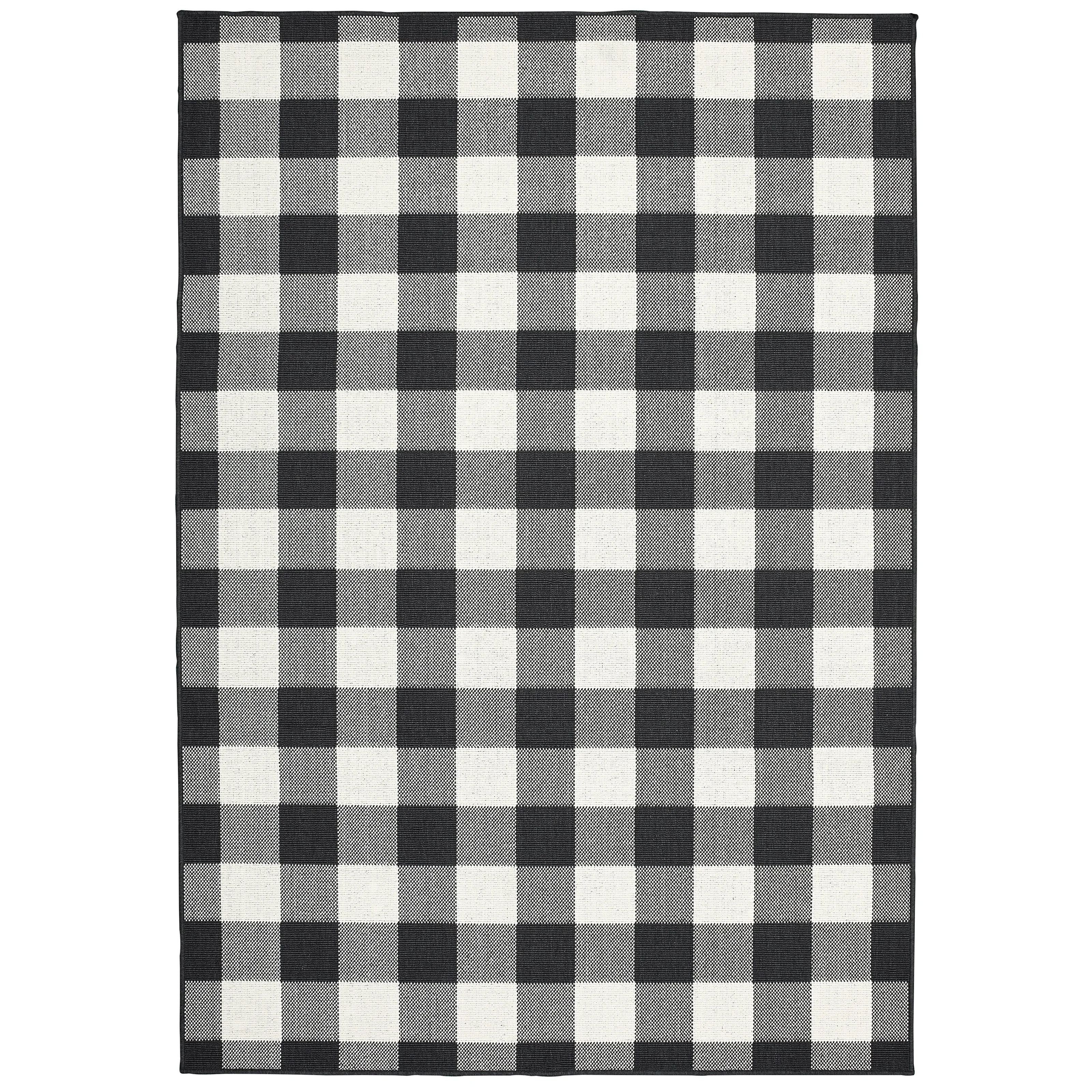 Style Haven Gingham Check Indoor/Outdoor Area Rug..