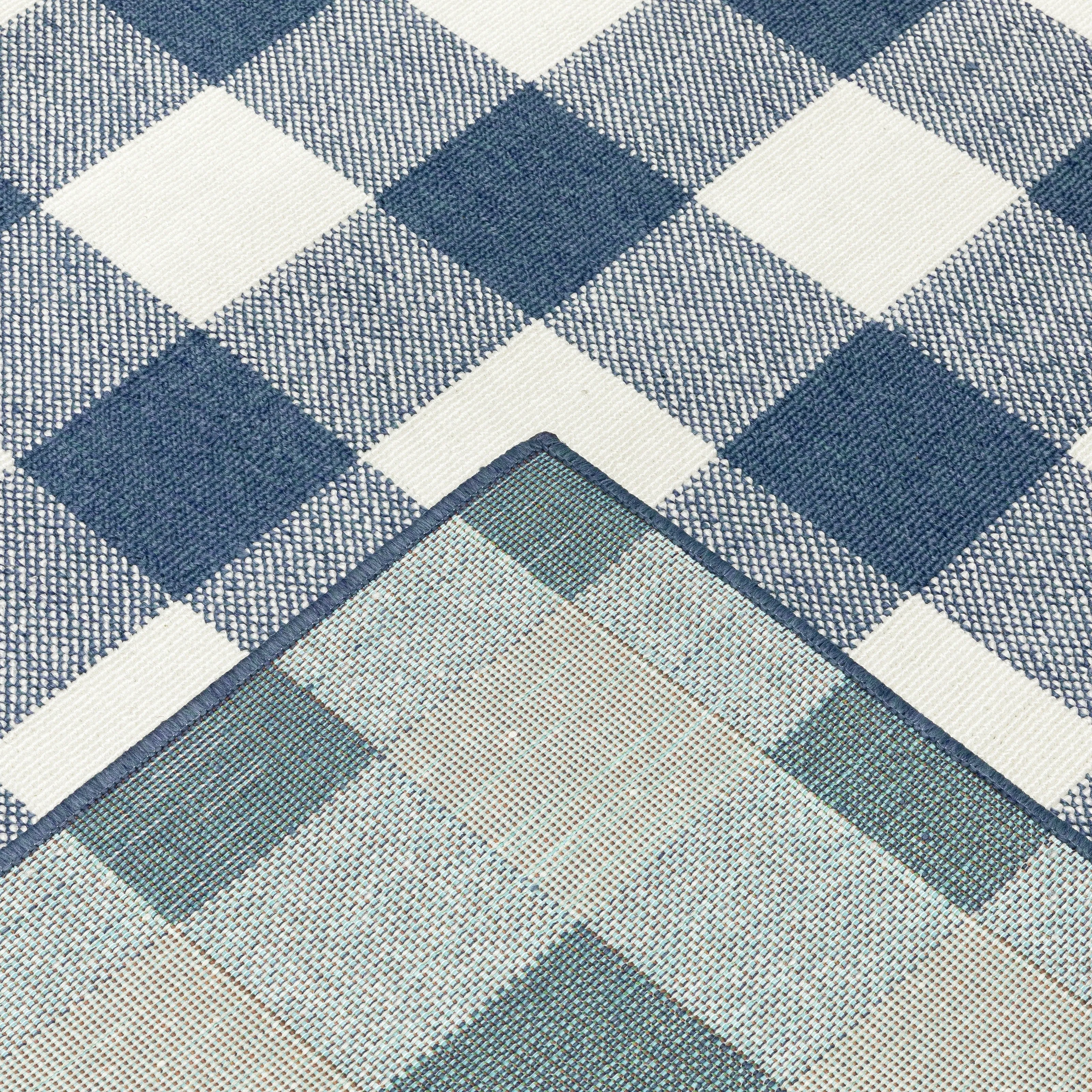 Style Haven Gingham Check Indoor/Outdoor Area Rug..