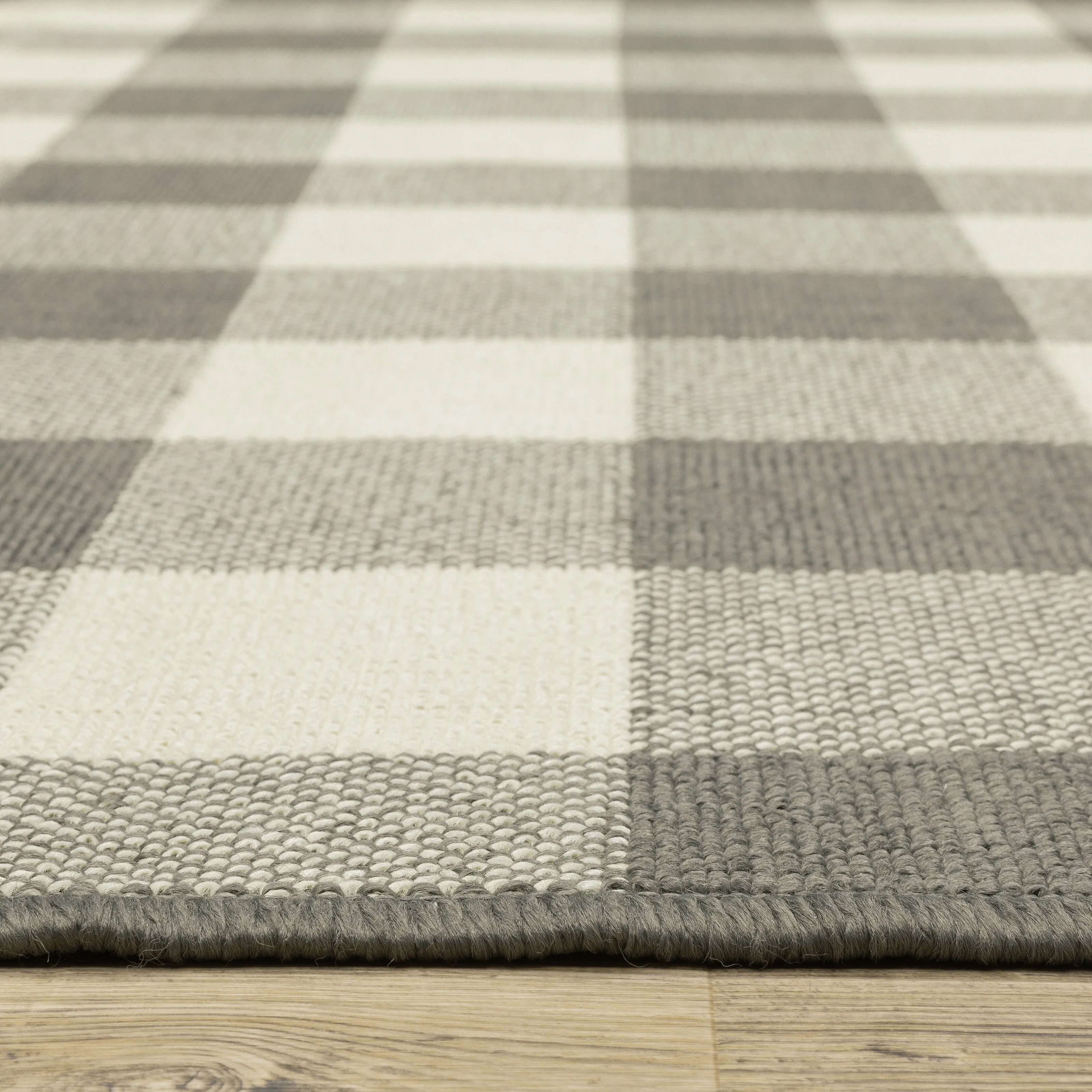 Style Haven Gingham Check Indoor/Outdoor Area Rug..