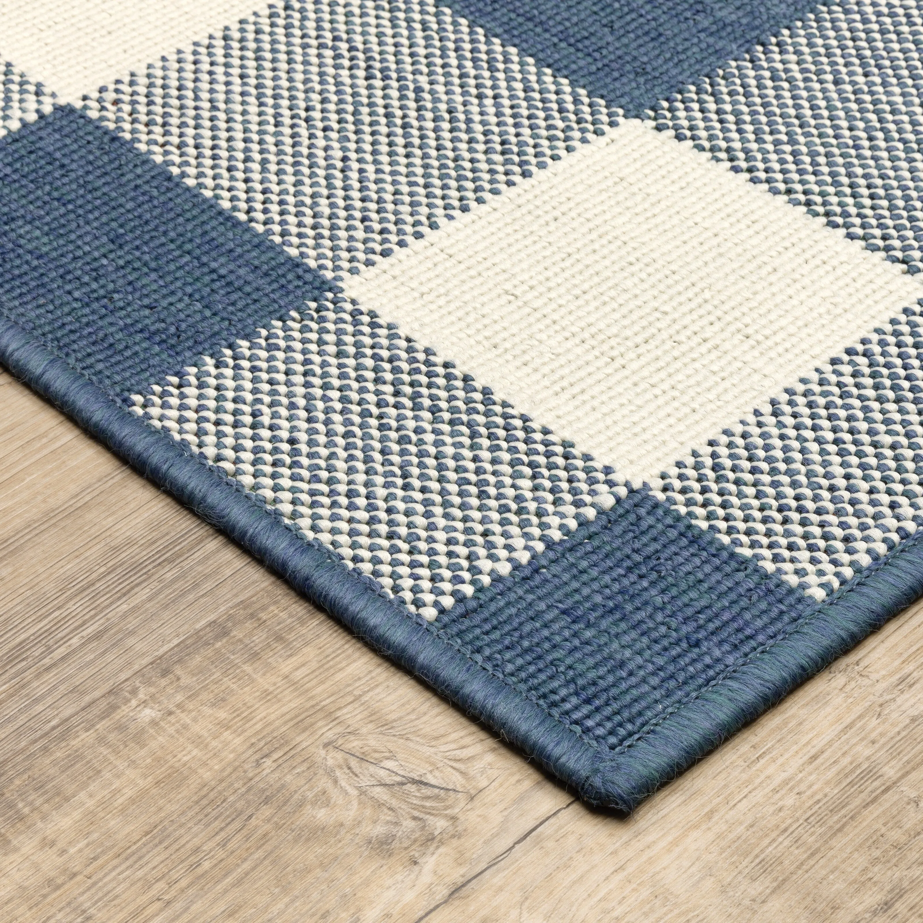 Style Haven Gingham Check Indoor/Outdoor Area Rug..