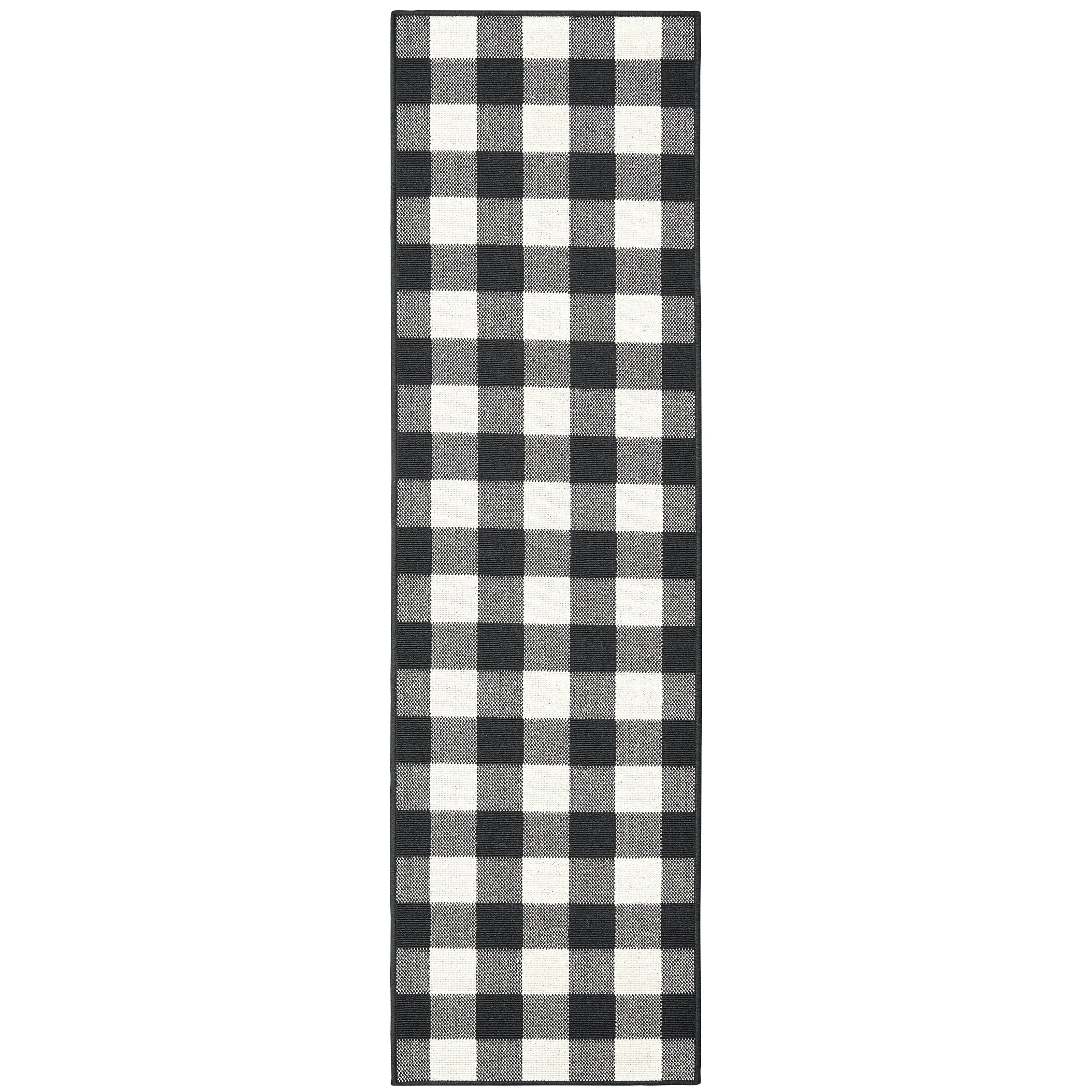 Style Haven Gingham Check Indoor/Outdoor Area Rug..