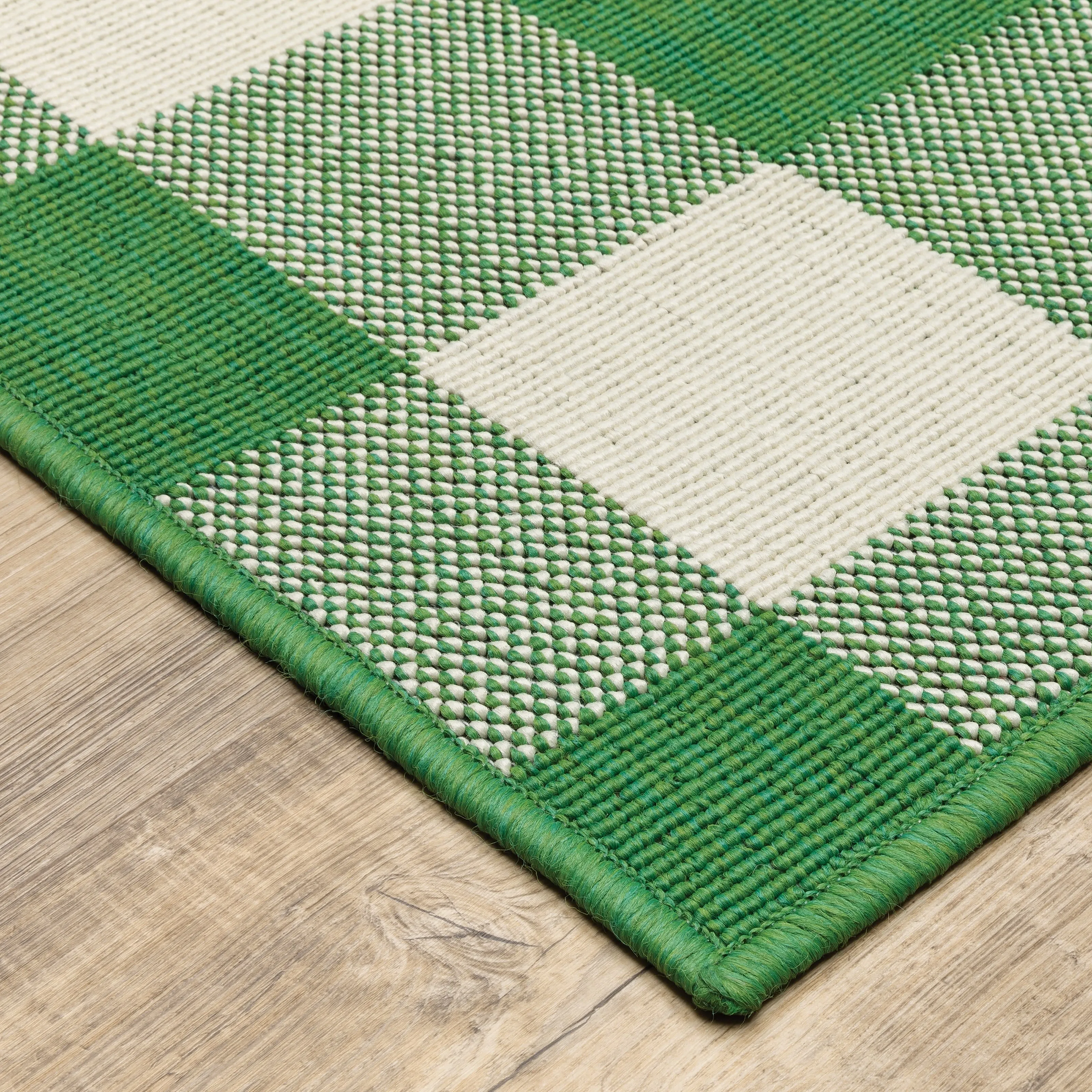 Style Haven Gingham Check Indoor/Outdoor Area Rug..