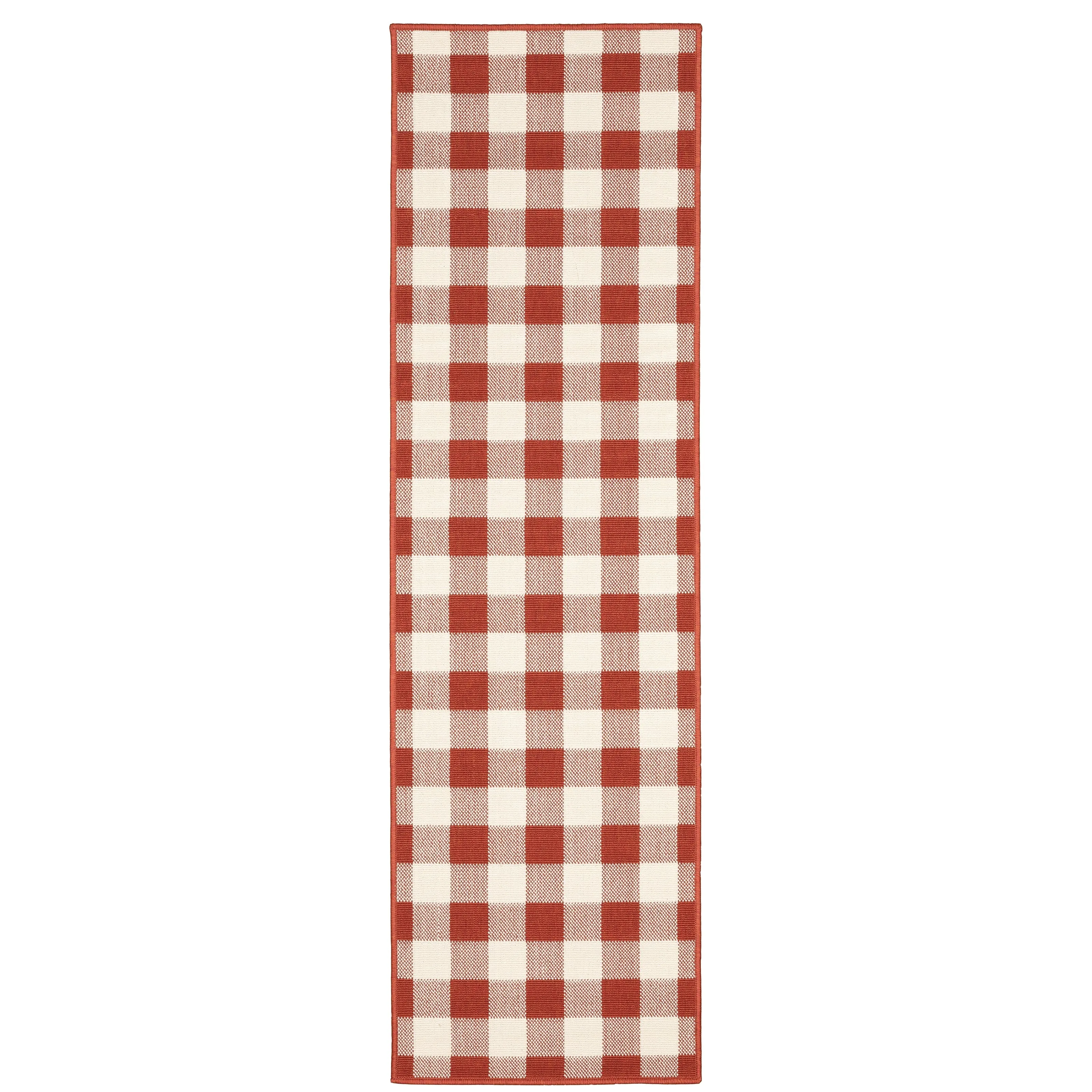 Style Haven Gingham Check Indoor/Outdoor Area Rug..