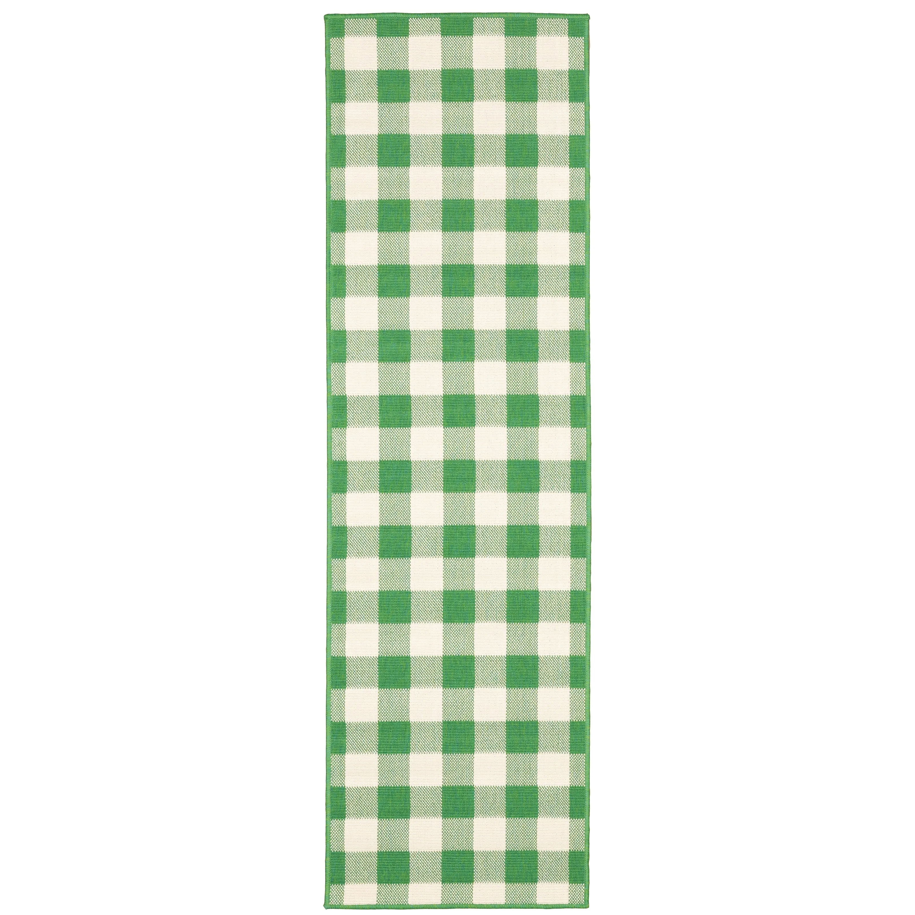 Style Haven Gingham Check Indoor/Outdoor Area Rug..