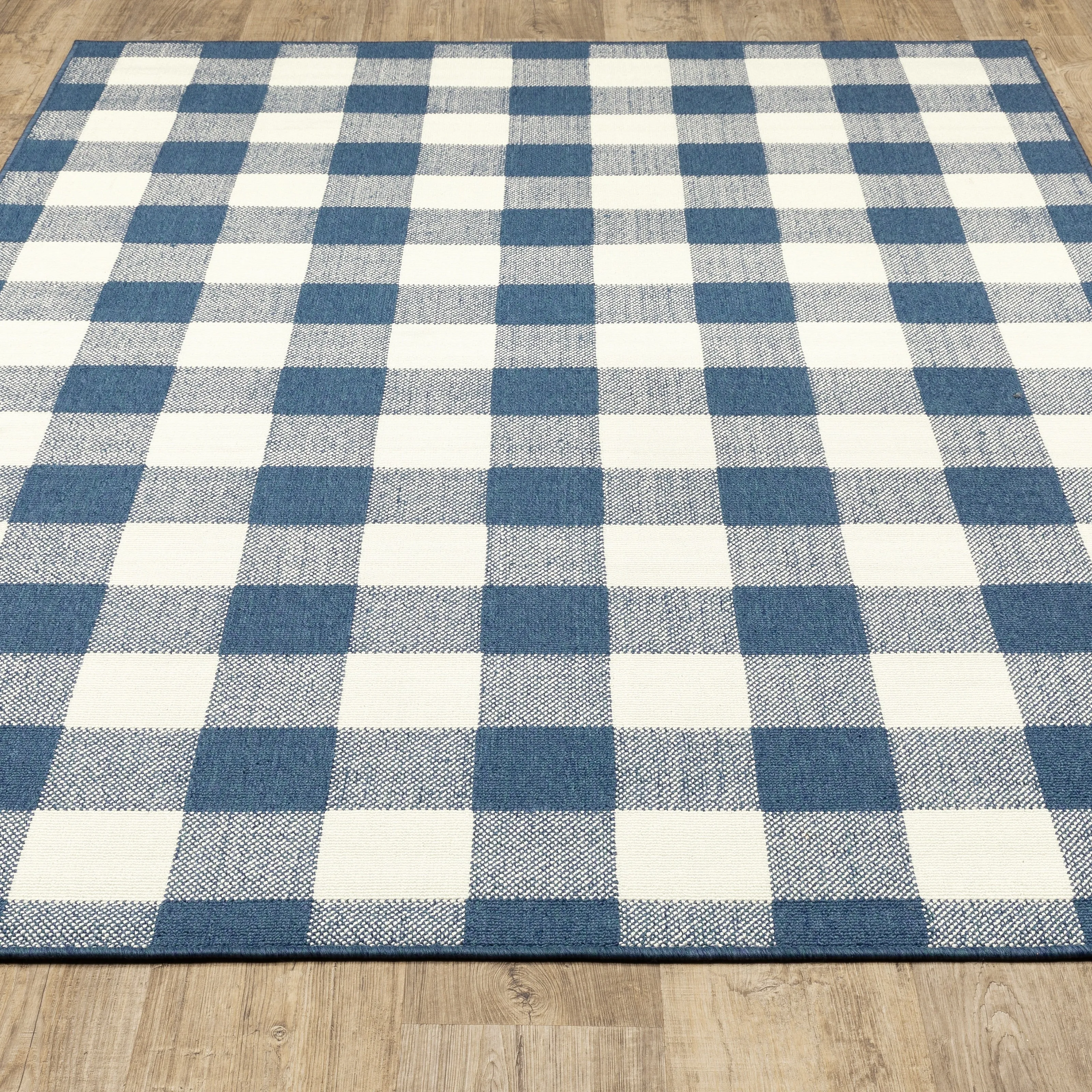 Style Haven Gingham Check Indoor/Outdoor Area Rug..