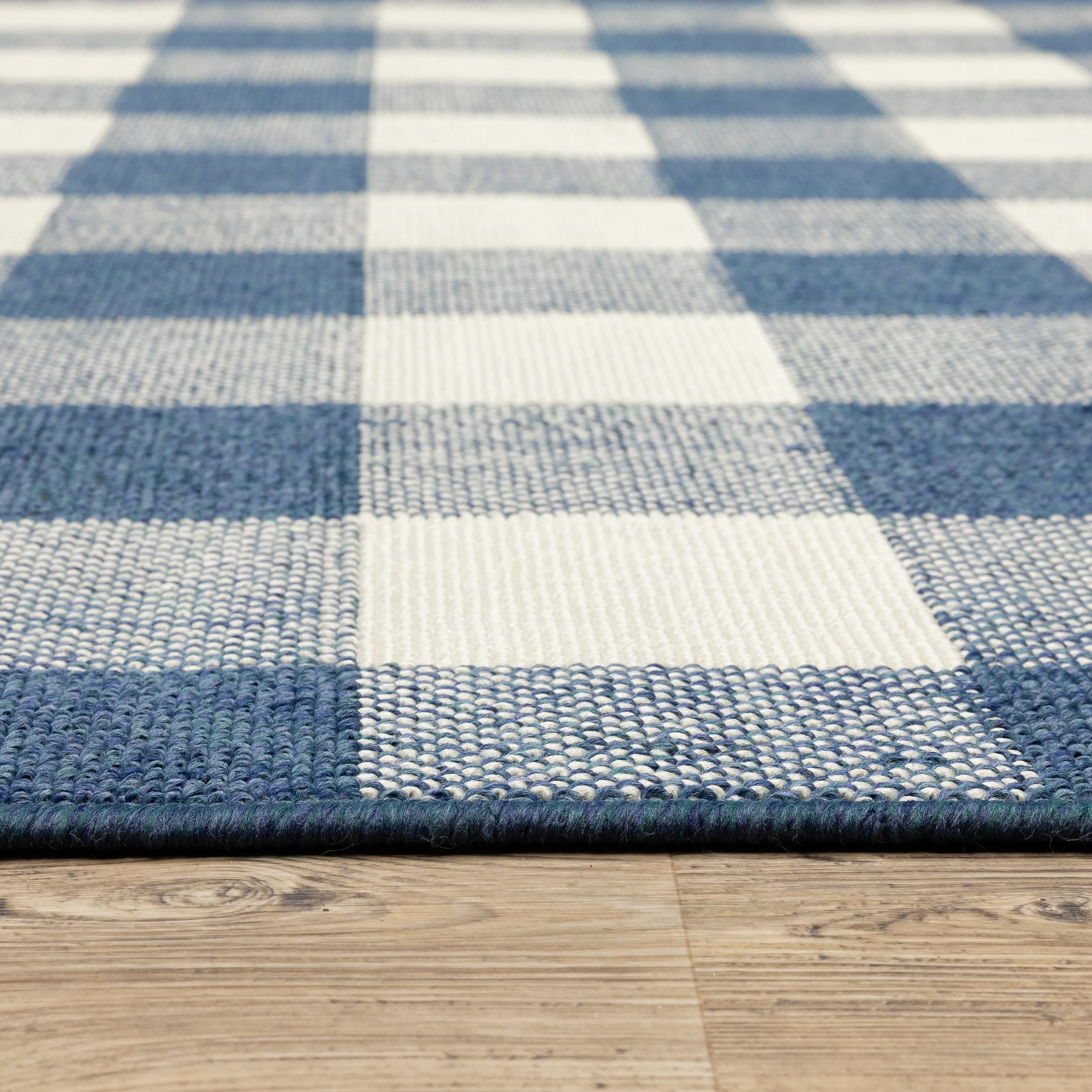 Style Haven Gingham Check Indoor/Outdoor Area Rug..