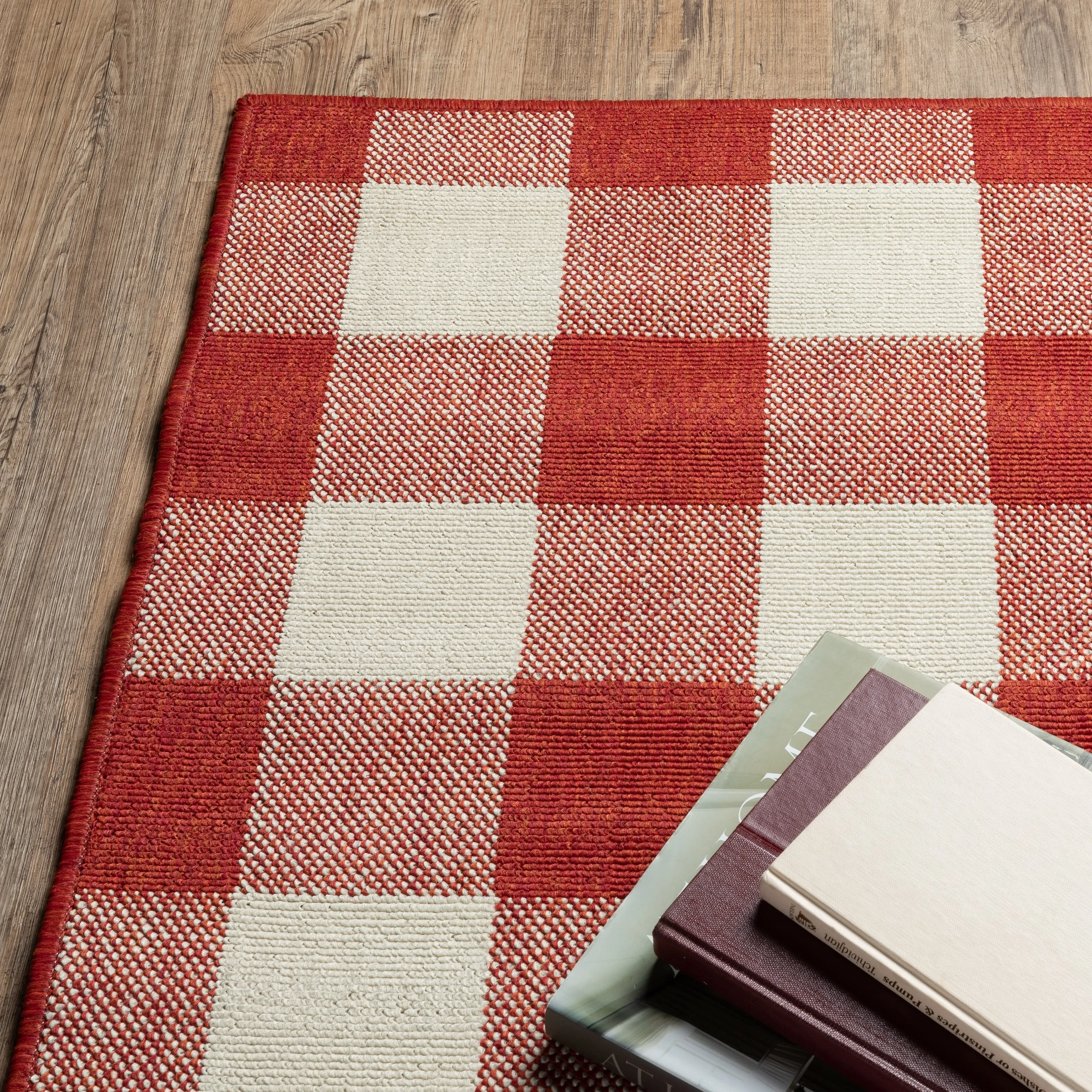 Style Haven Gingham Check Indoor/Outdoor Area Rug..