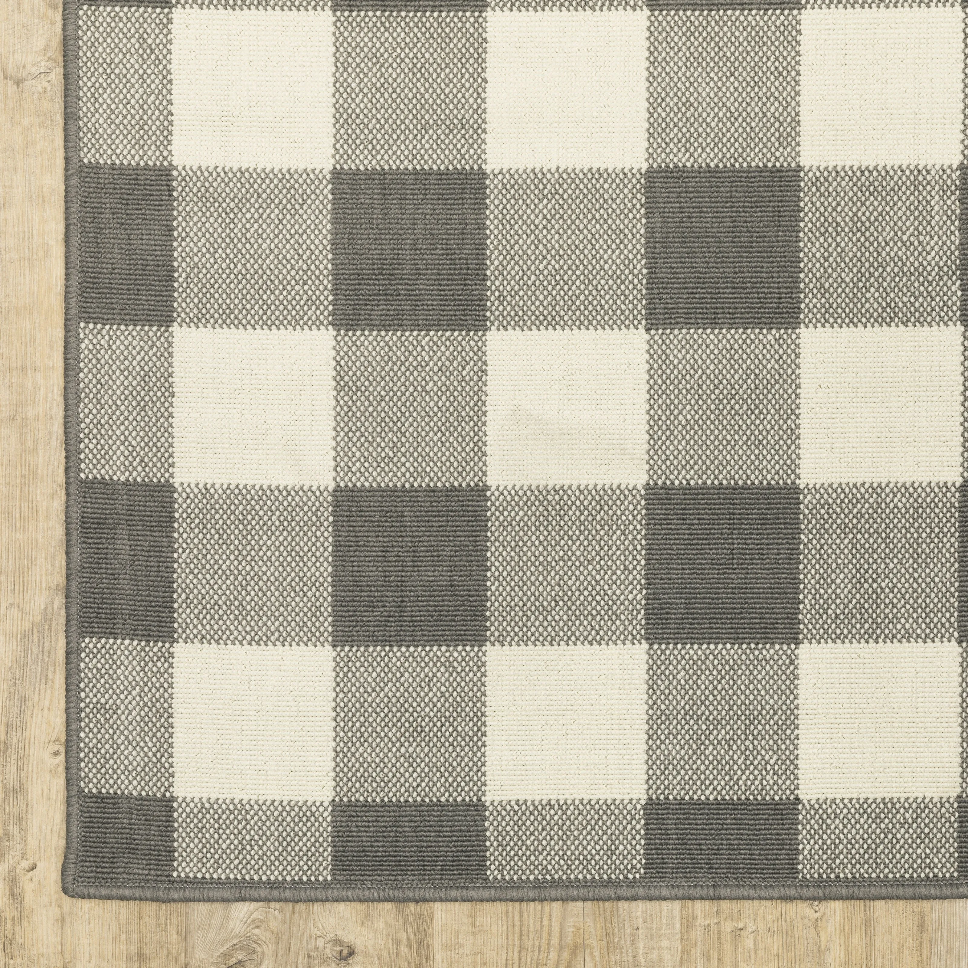 Style Haven Gingham Check Indoor/Outdoor Area Rug..