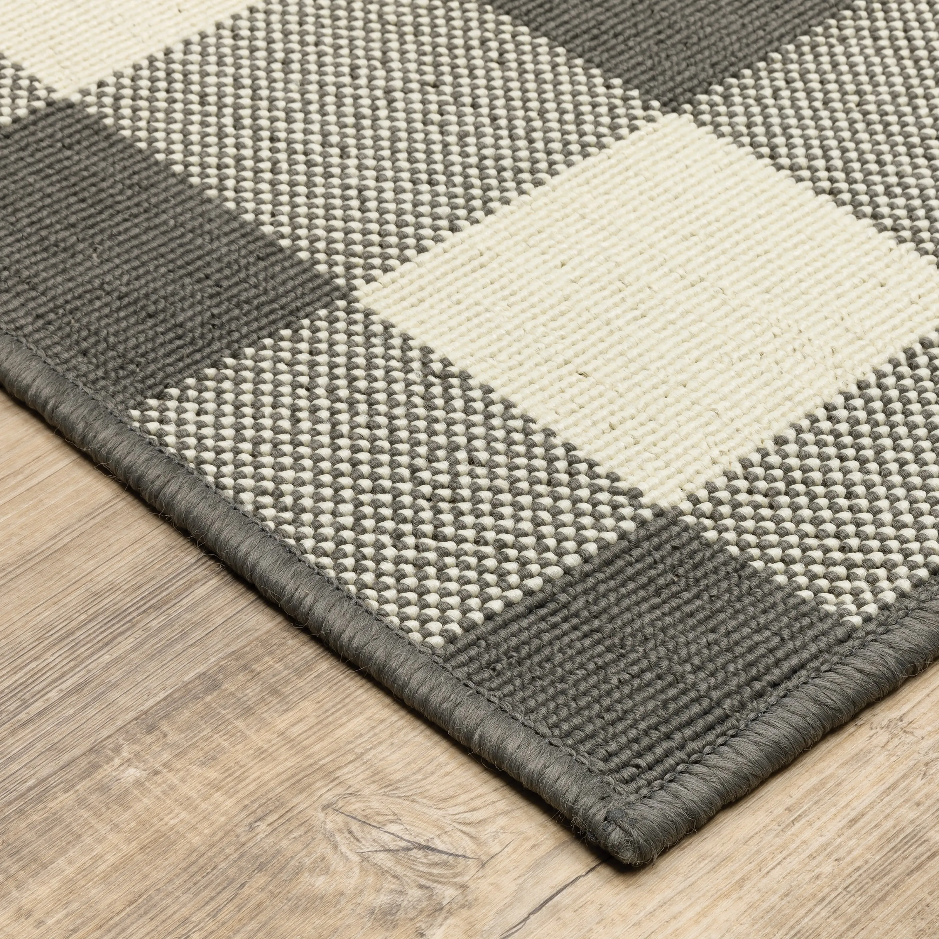 Style Haven Gingham Check Indoor/Outdoor Area Rug..