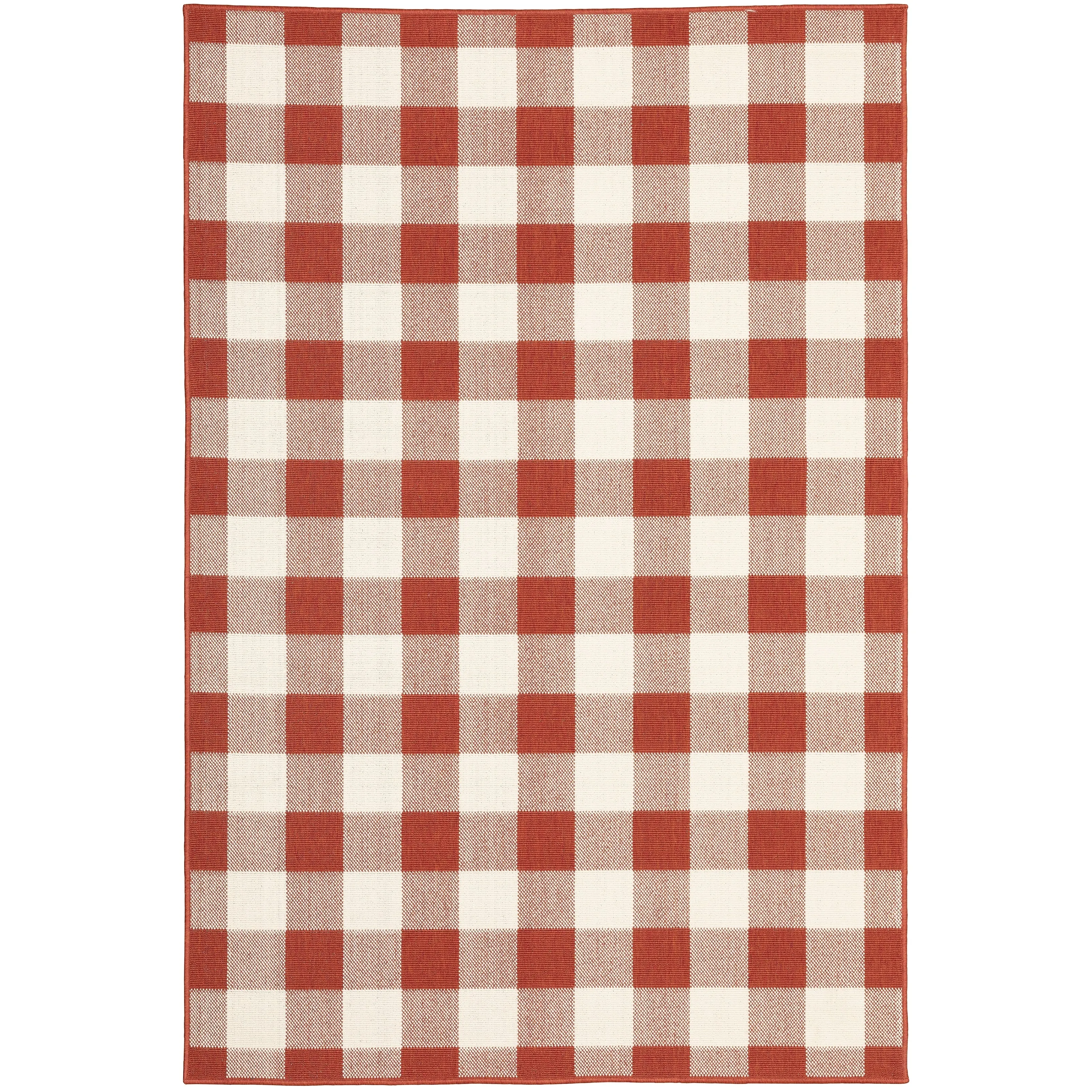 Style Haven Gingham Check Indoor/Outdoor Area Rug..