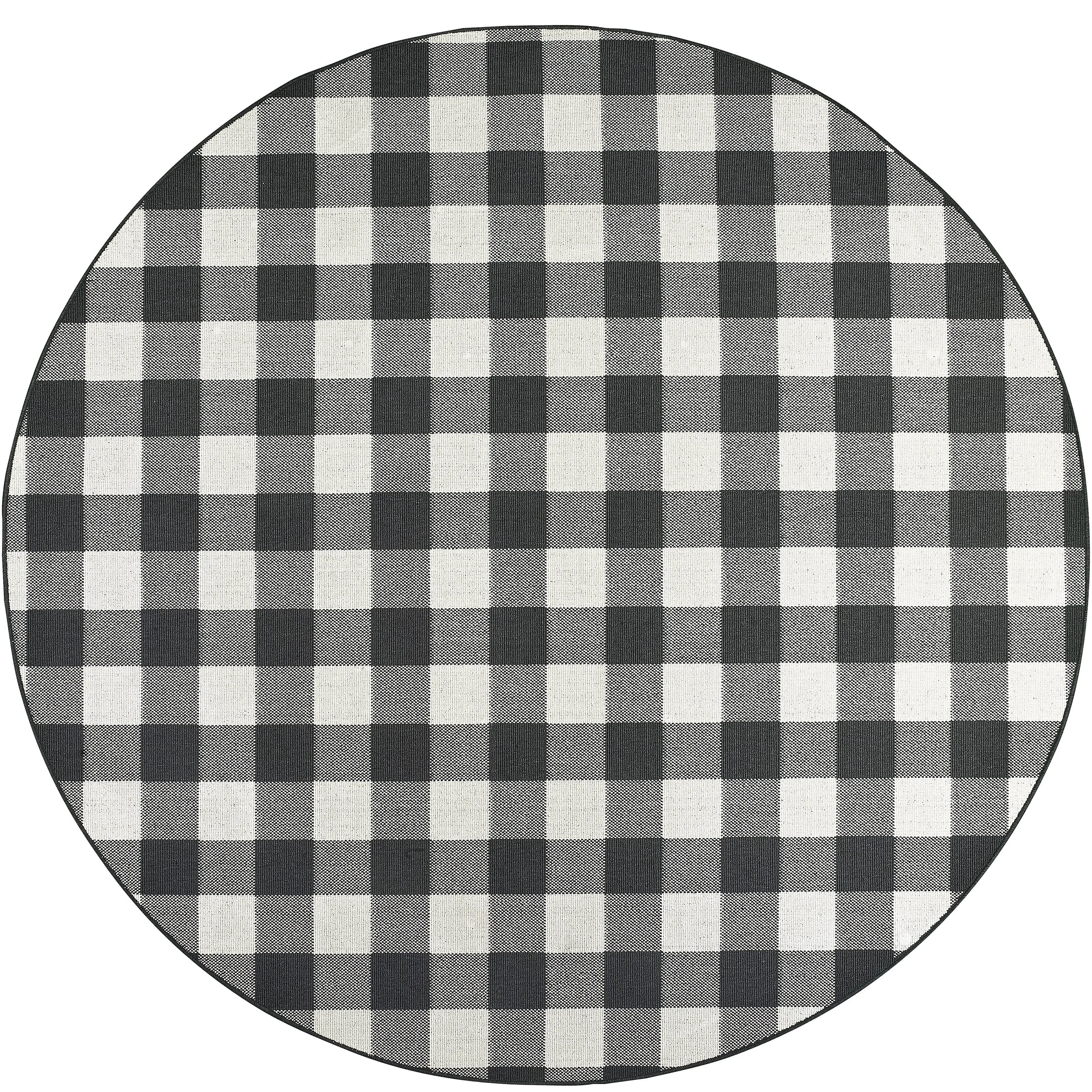 Style Haven Gingham Check Indoor/Outdoor Area Rug..