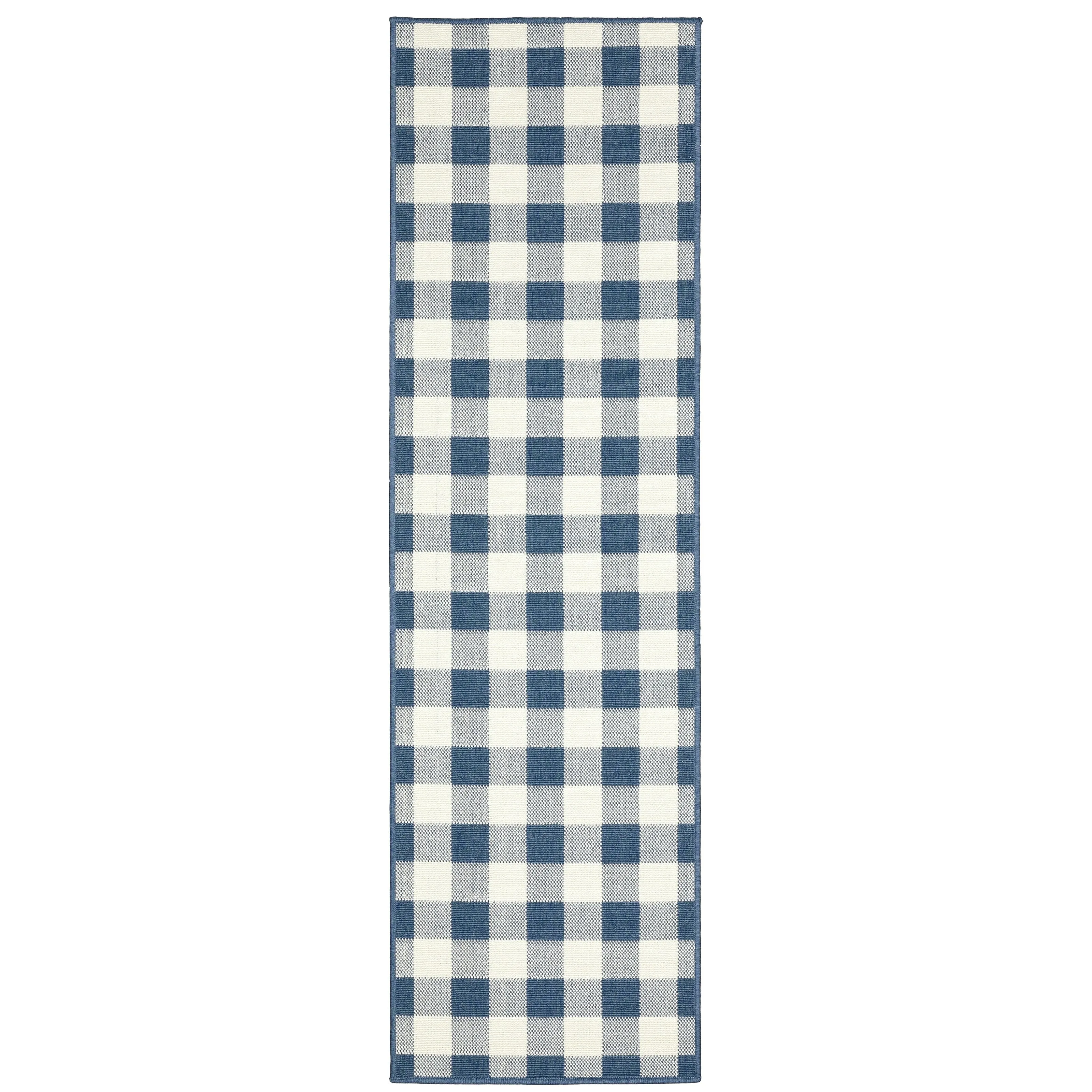 Style Haven Gingham Check Indoor/Outdoor Area Rug..