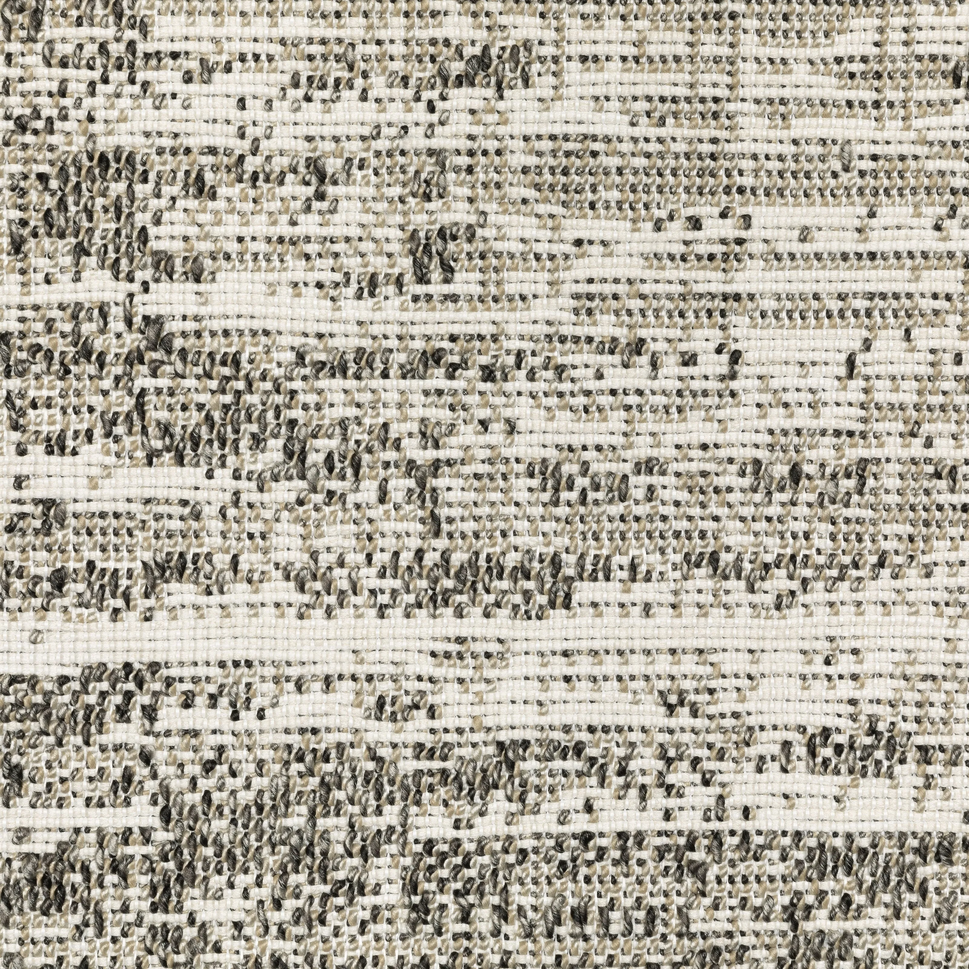 Style Haven Grayton Weathered Textures Beige/ Black Indoor-Outdoor Fringe Edge Rug