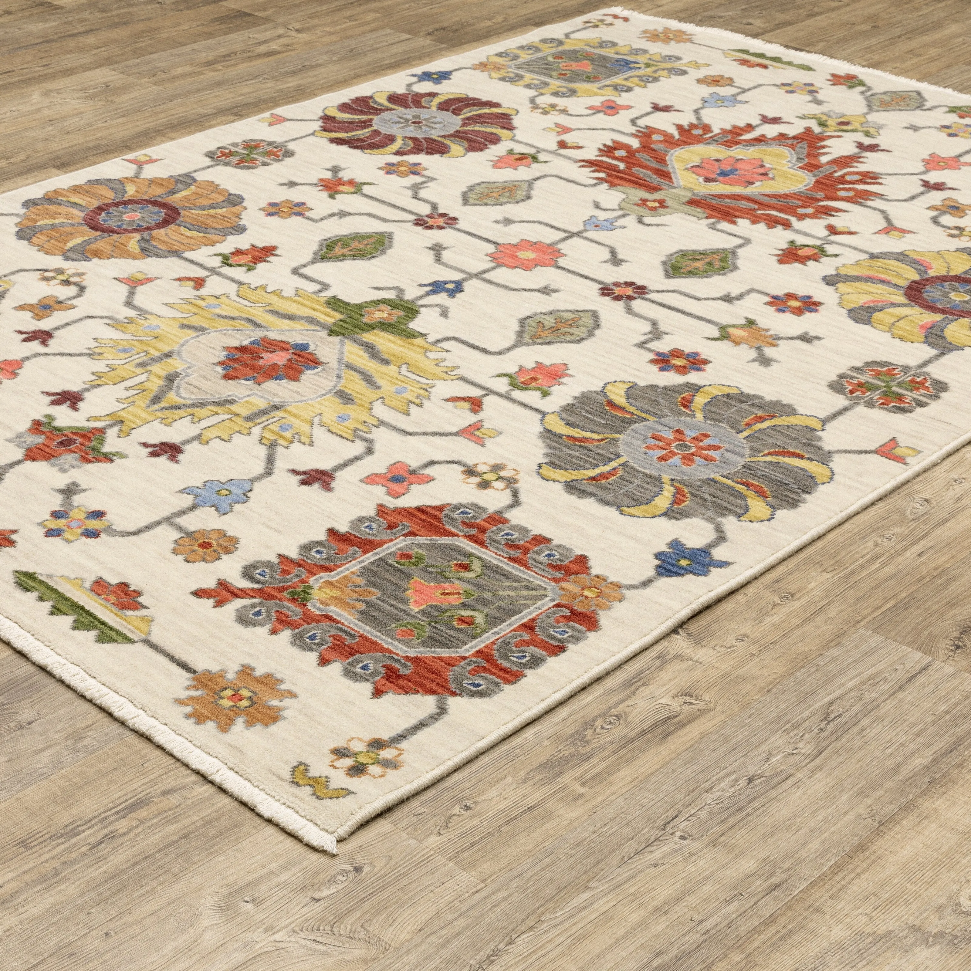 Style Haven Lawson Classic Bohemian Wool Fringe Edge Area Rug