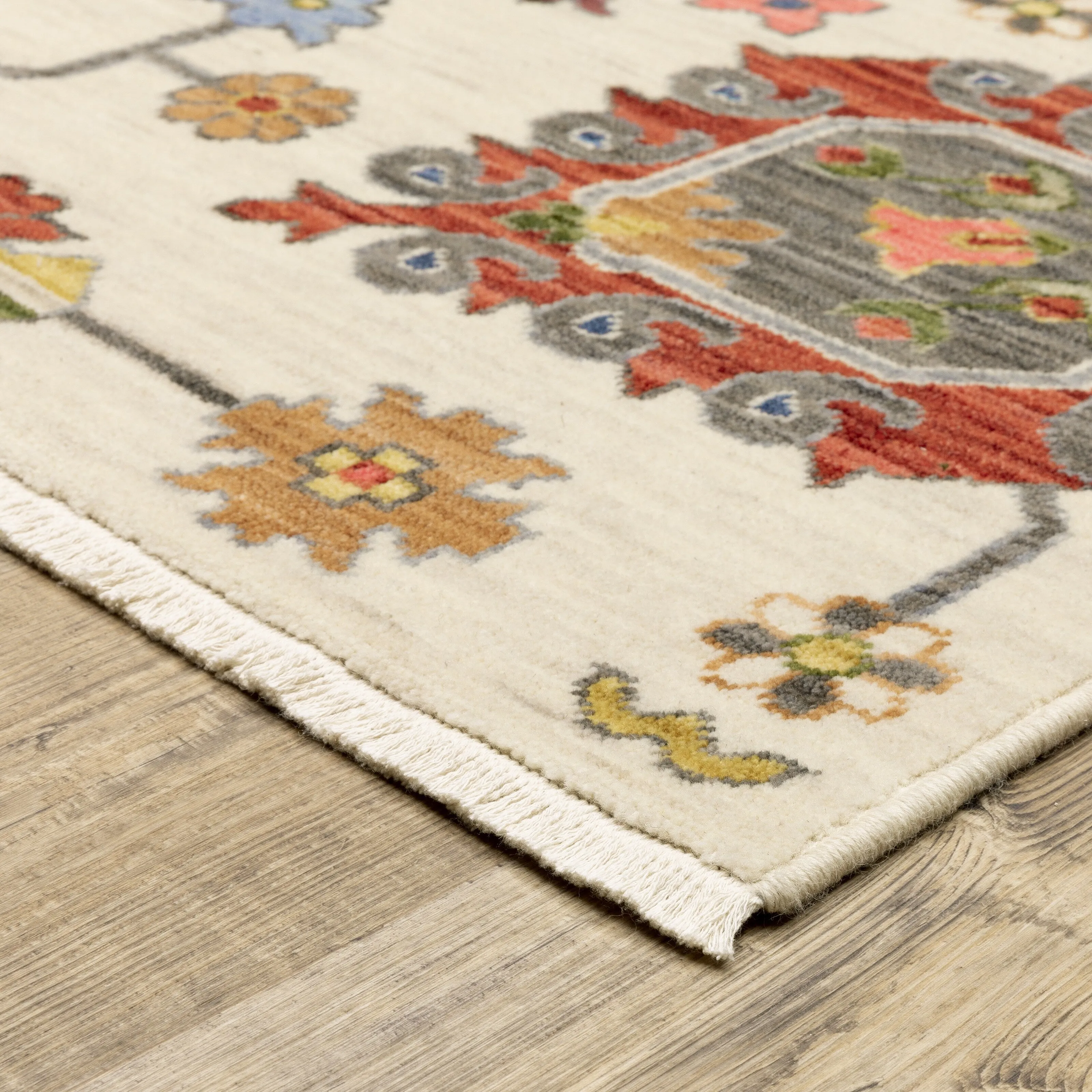 Style Haven Lawson Classic Bohemian Wool Fringe Edge Area Rug