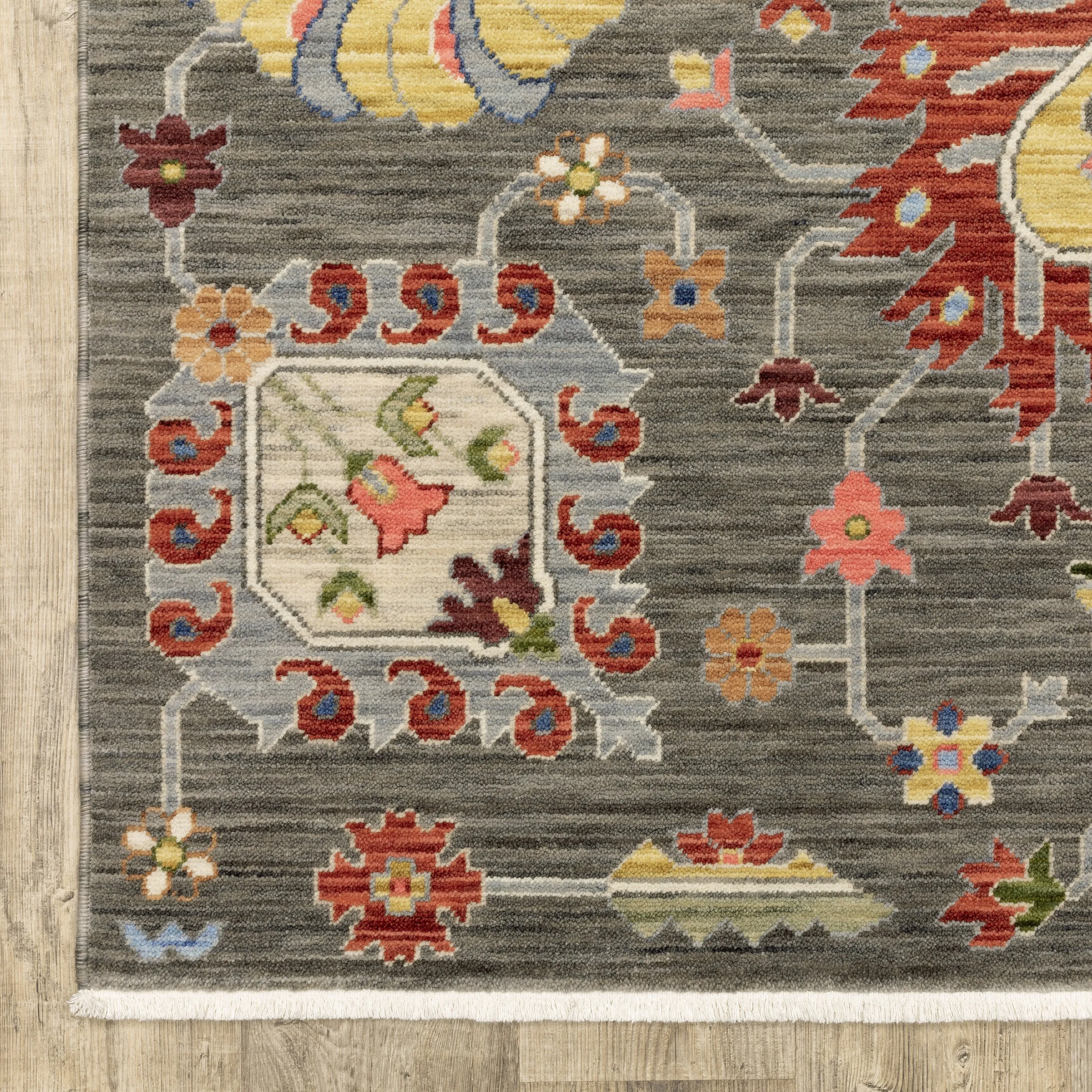 Style Haven Lawson Classic Bohemian Wool Fringe Edge Area Rug