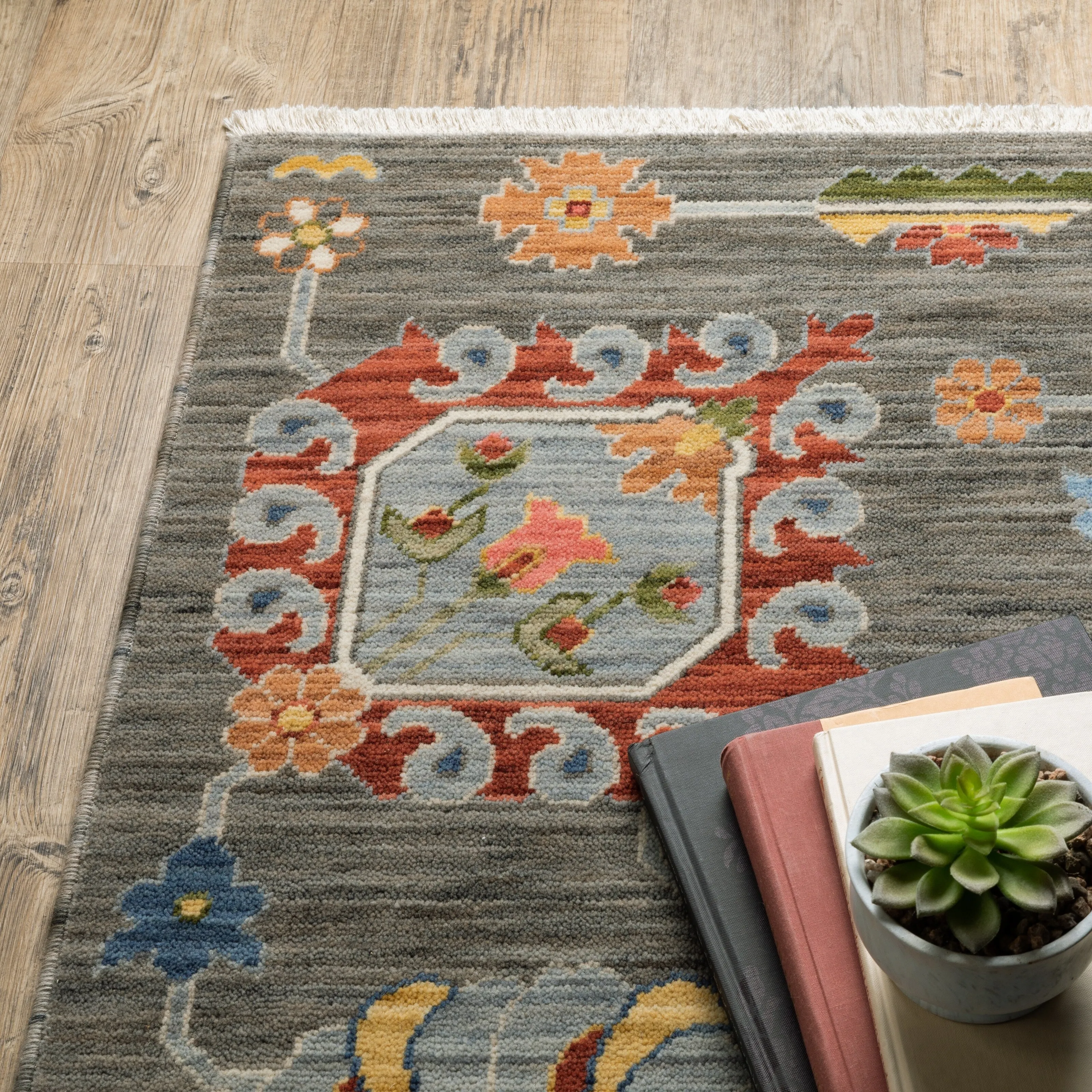 Style Haven Lawson Classic Bohemian Wool Fringe Edge Area Rug