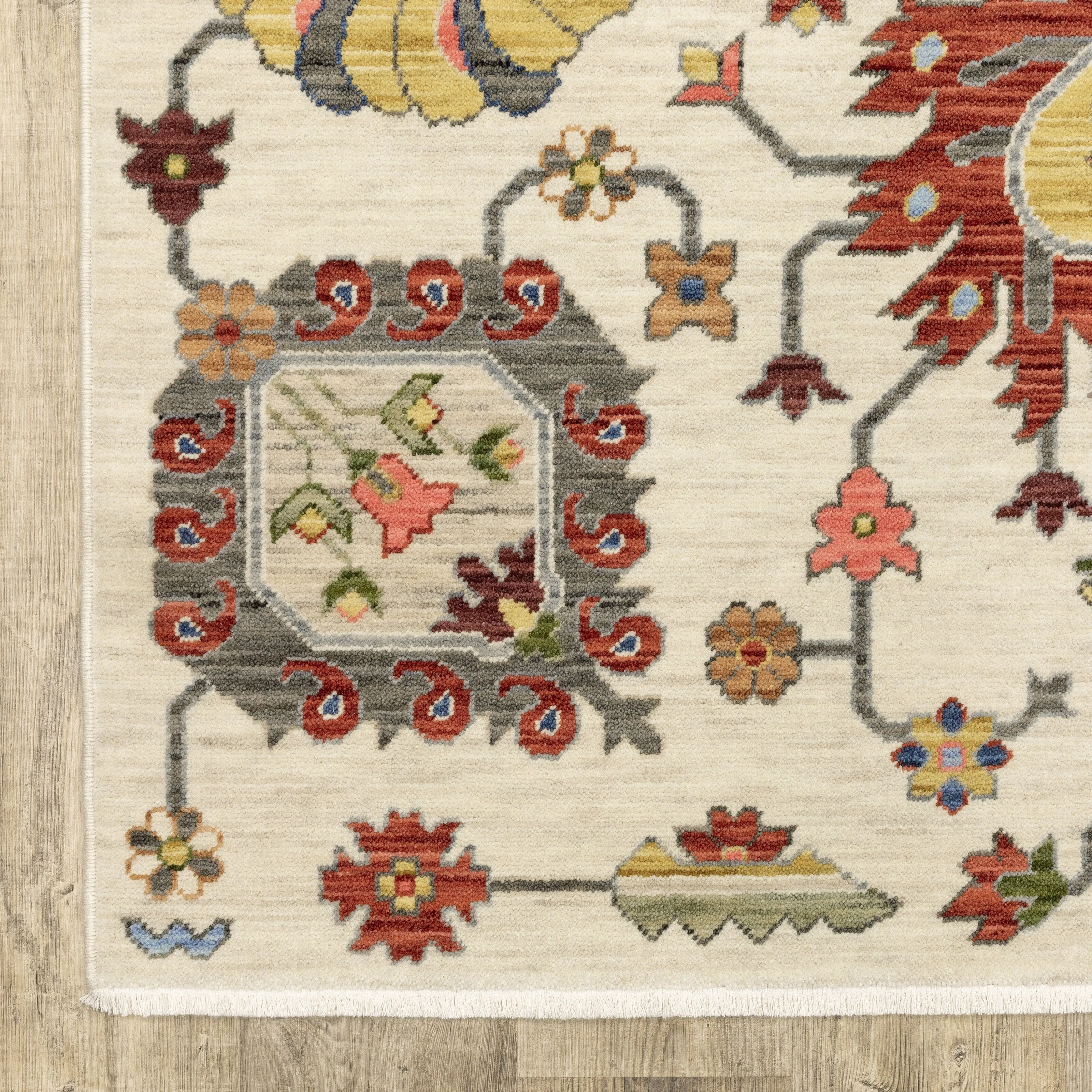 Style Haven Lawson Classic Bohemian Wool Fringe Edge Area Rug