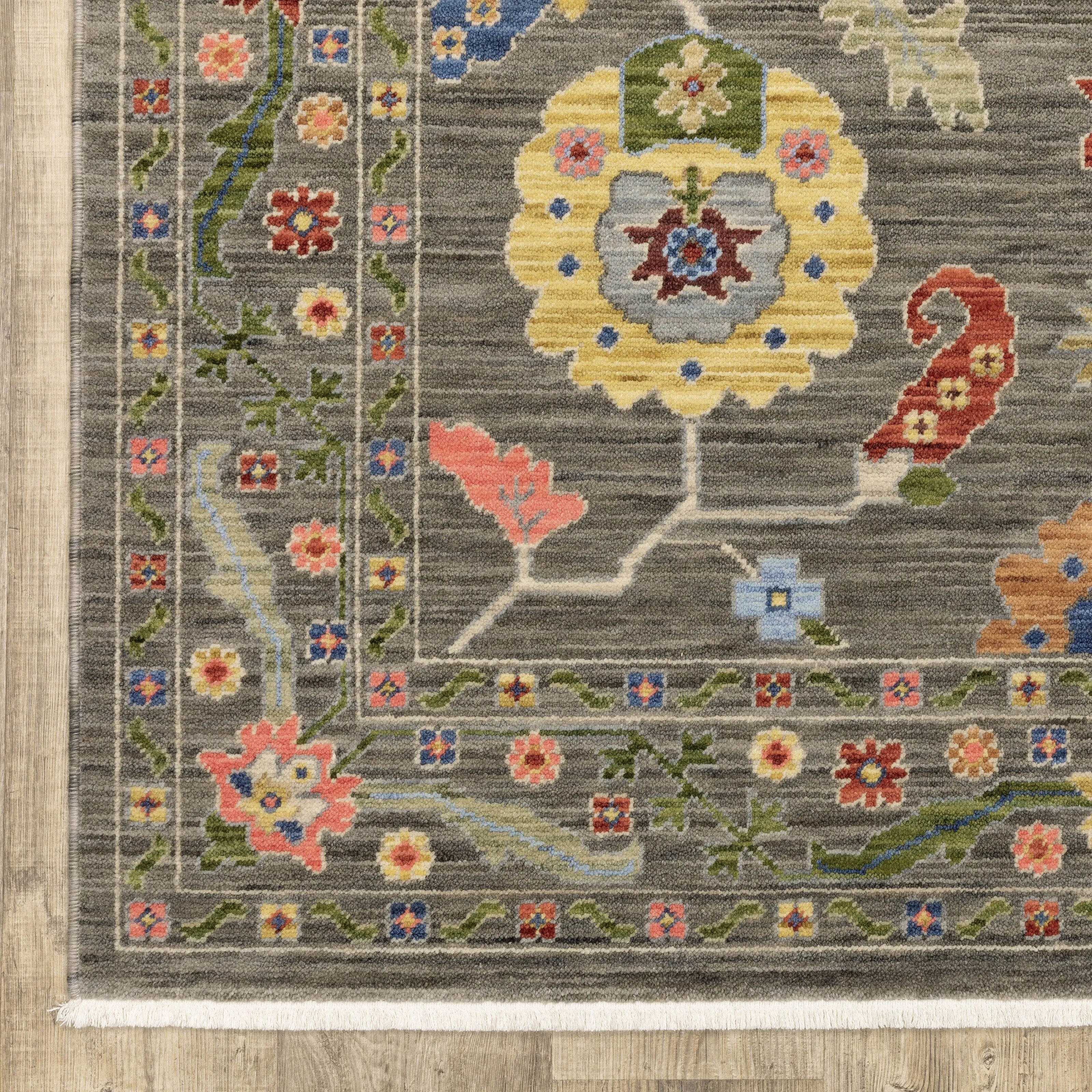 Style Haven Lawson Traditional Bordered Wool Fringe Edge Area Rug