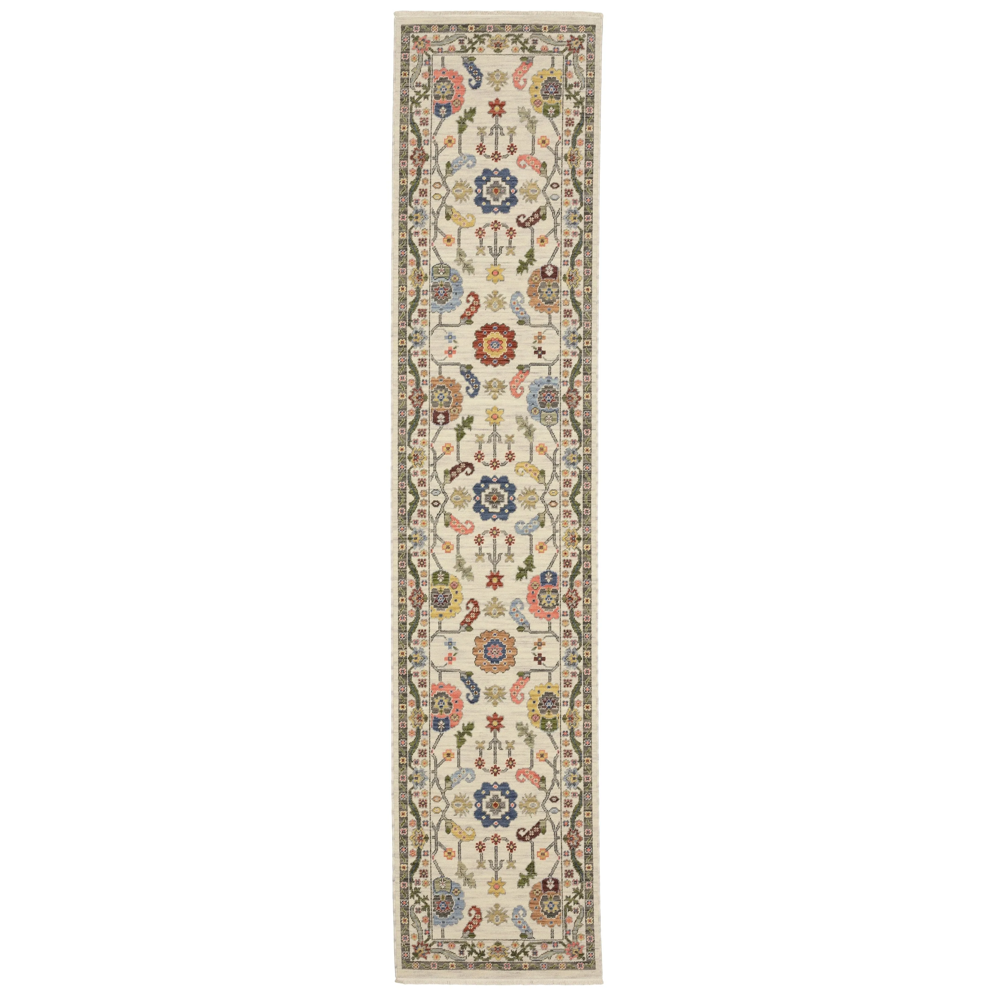Style Haven Lawson Traditional Bordered Wool Fringe Edge Area Rug