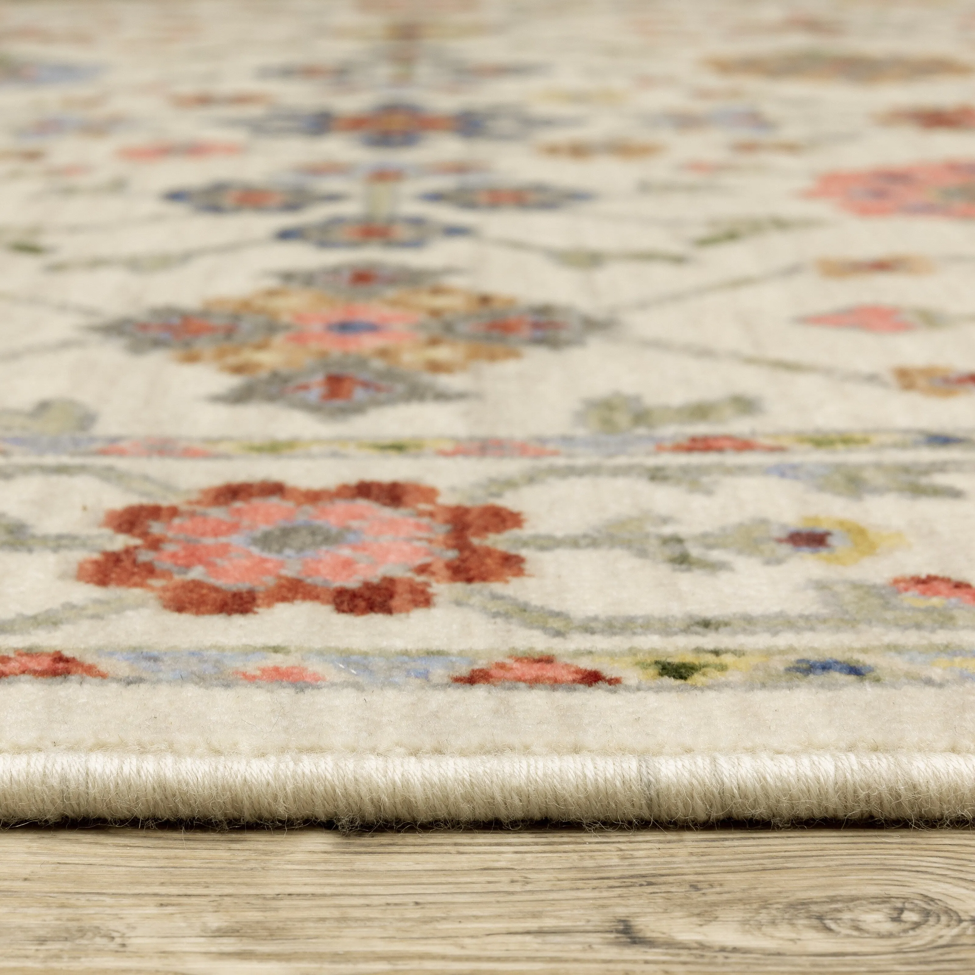 Style Haven Lawson Traditional Floral Wool Fringe Edge Area Rug