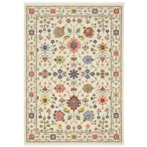Style Haven Lawson Traditional Floral Wool Fringe Edge Area Rug
