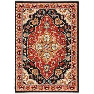 Style Haven Leander Layered Medallions Fringed Wool Blend Area Rug