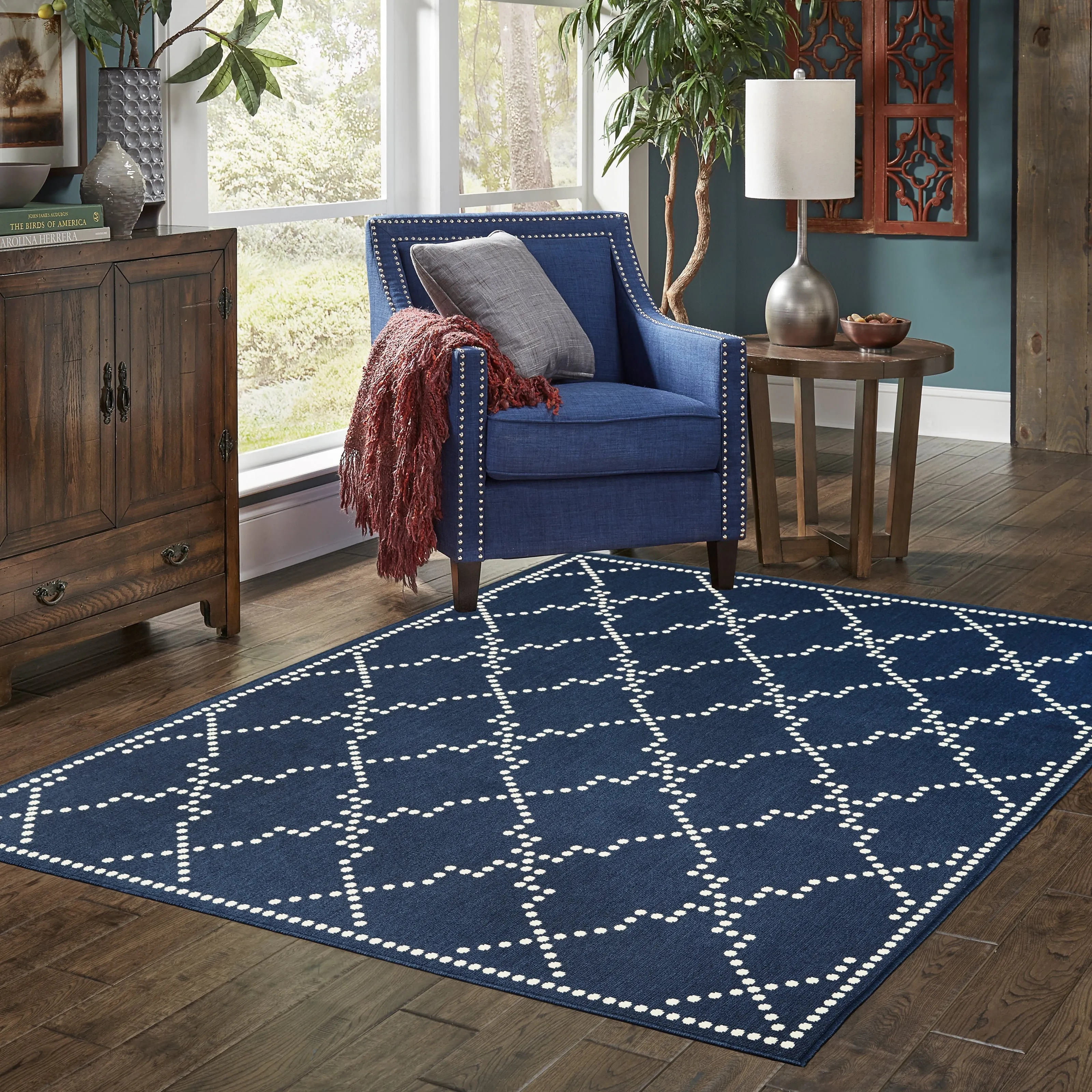 Style Haven Marianna Geometric Trellis Indoor Outdoor Area Rug