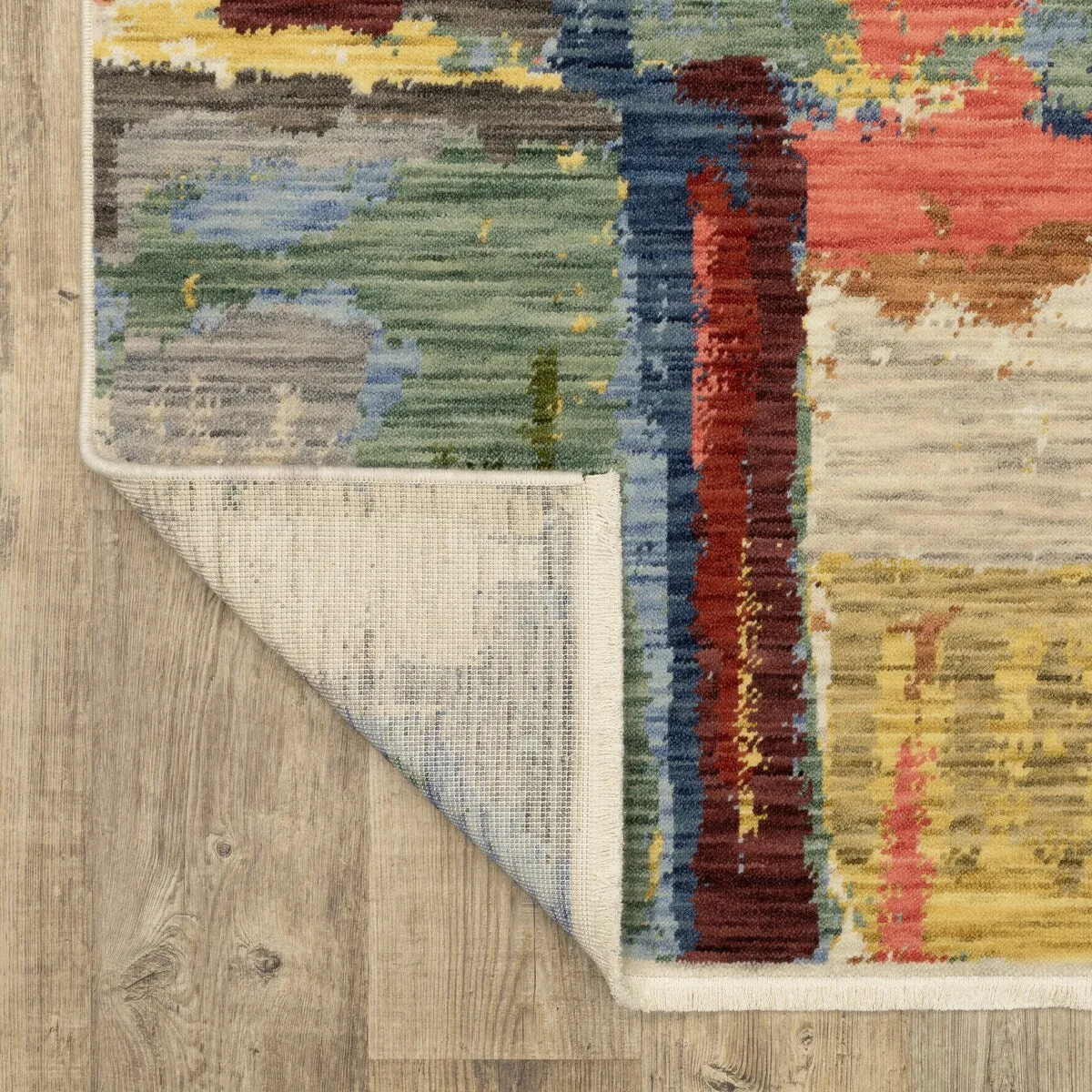 Style Haven Shiloh Painted Abstract Multi/Salmon Wool Blend Area Rug