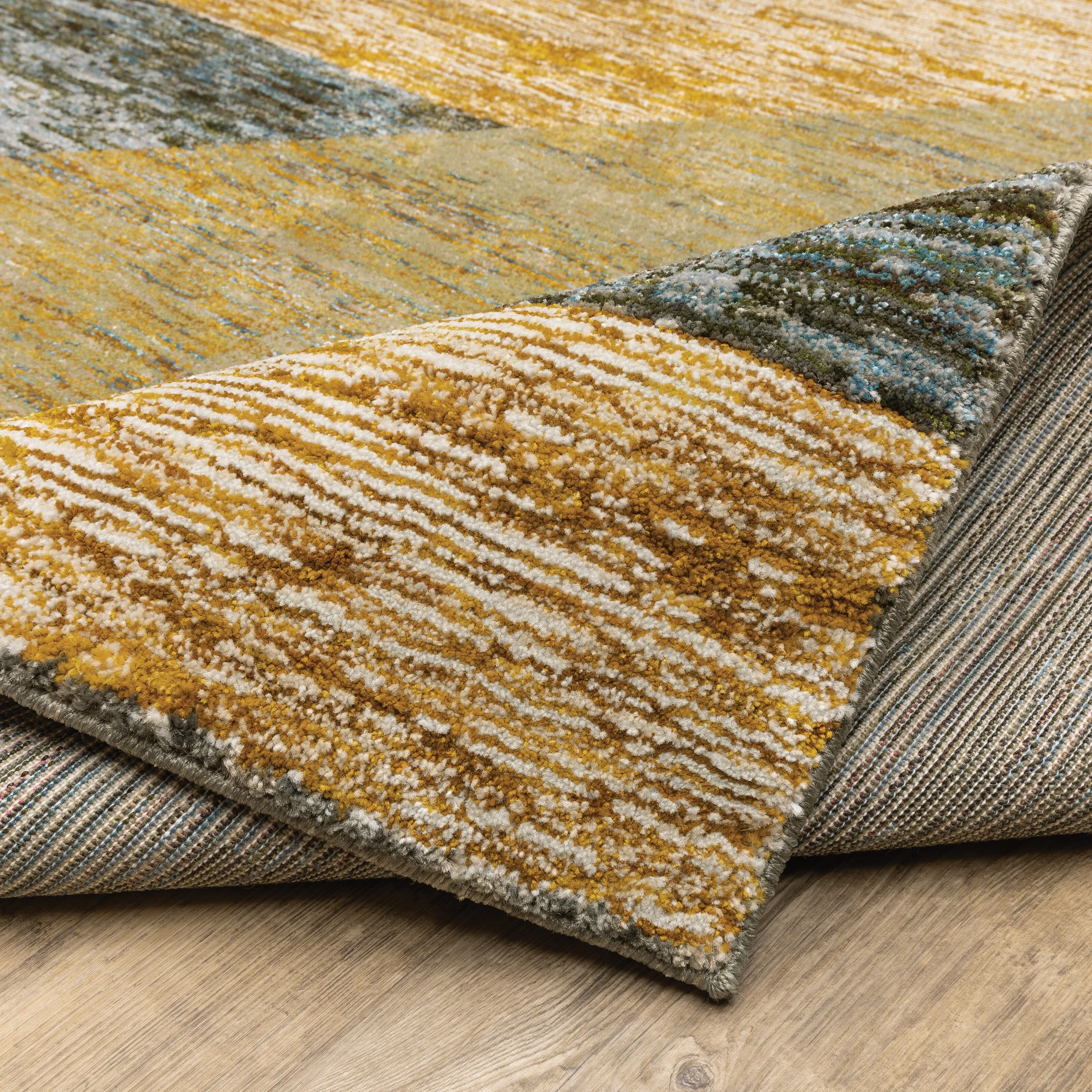 Style Haven Stephan Modern Art-deco Inspired Yellow/Gold Area Rug