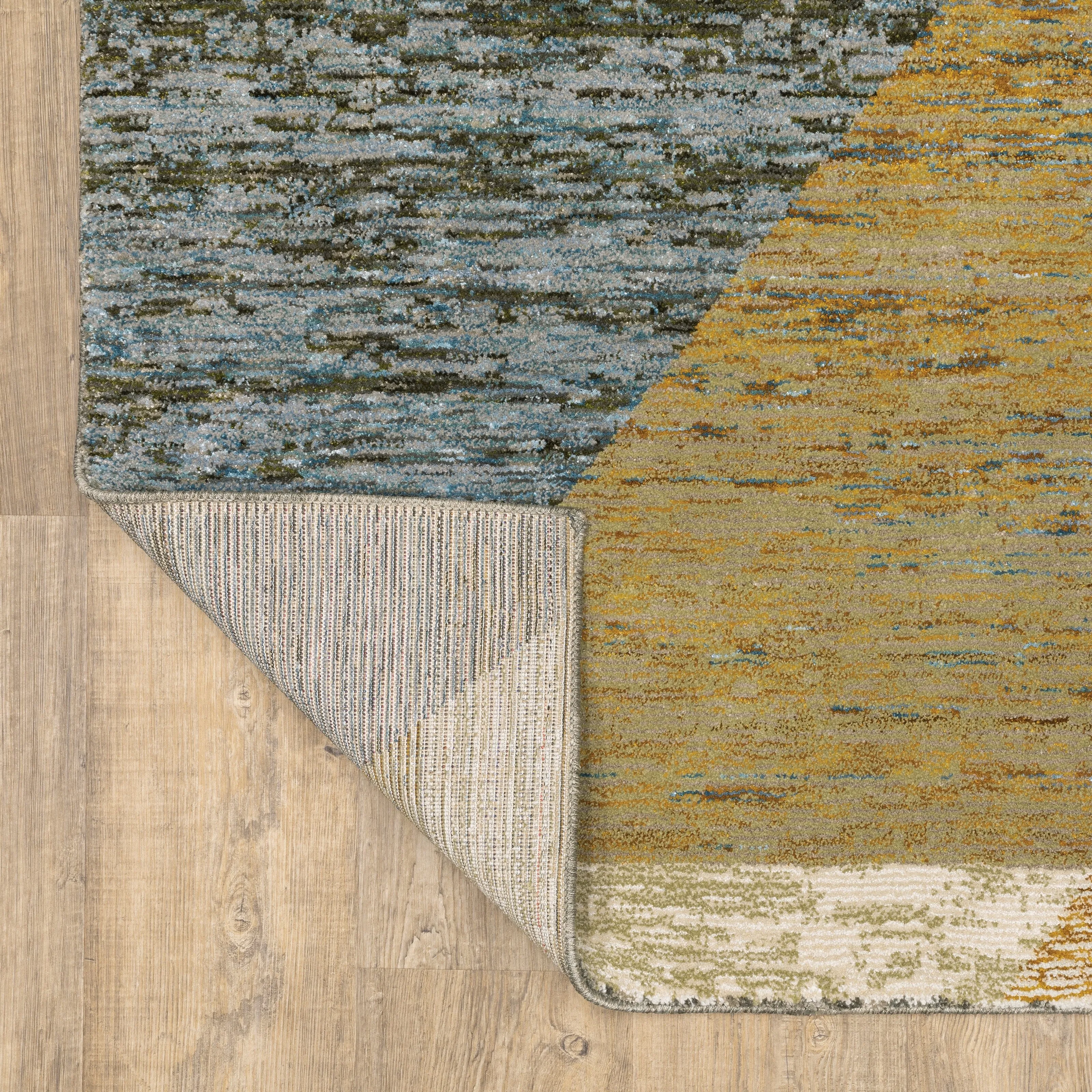 Style Haven Stephan Modern Art-deco Inspired Yellow/Gold Area Rug